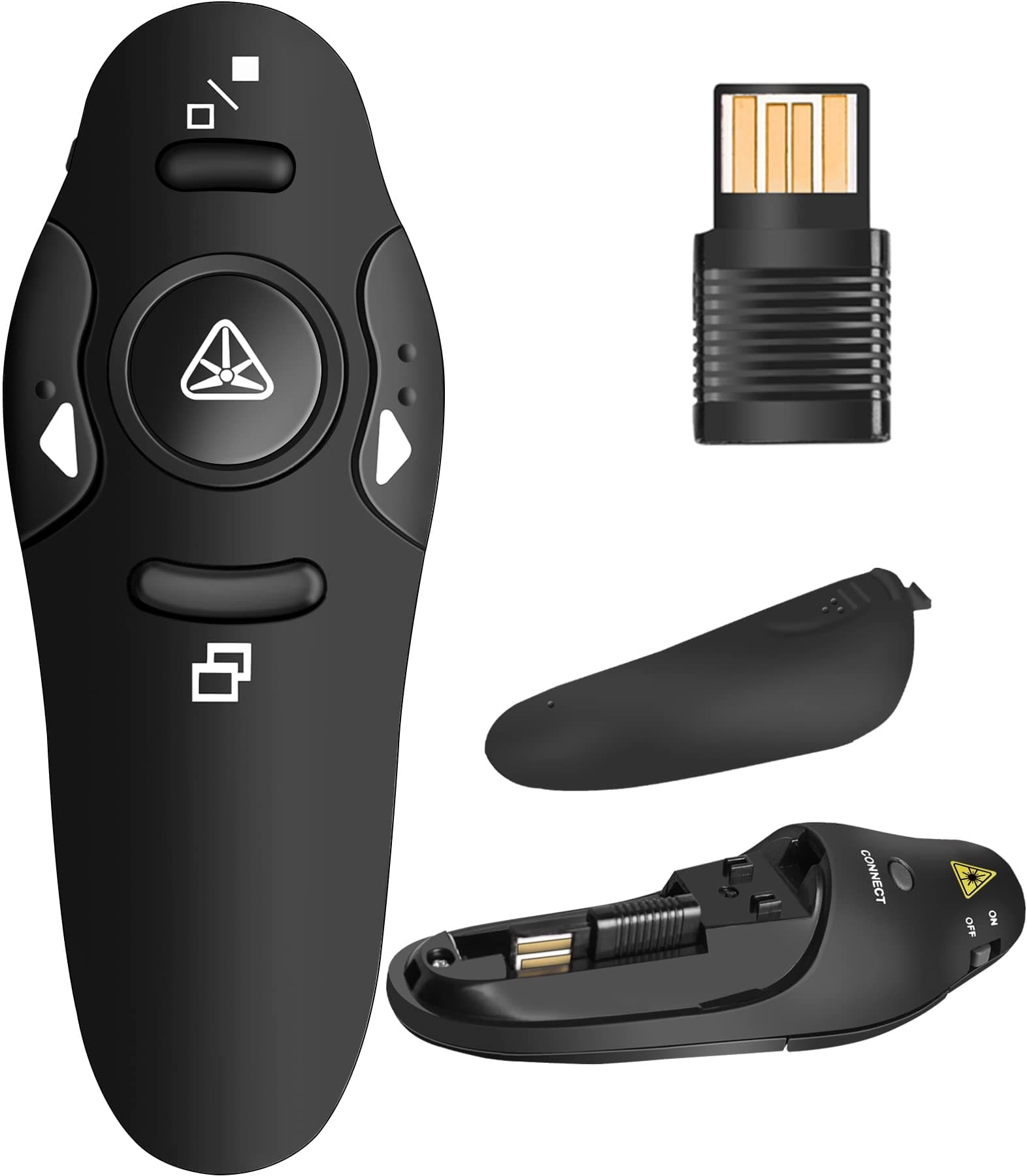 Wireless Presenter, RF 2.4GHz Remote Presentation USB Control PowerPoint PPT Clicker Pointer