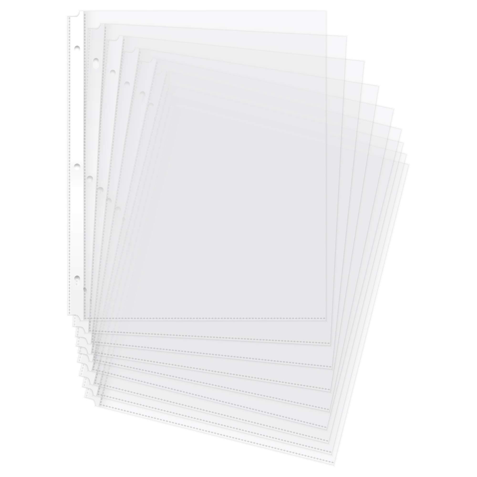 Amazon Basics Durable Clear Sheet Protectors for 3 Ring Binder, 8.5 in x 11 in, 3 holes, 200 Pack