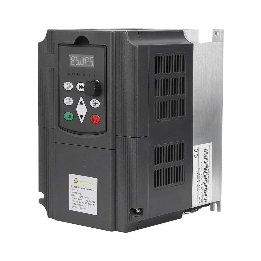 7.5KW 30A Variable Frequency Drive, AC 220V Single Phase Input 3 Phase Output VFD Inverter Frequency Converter, Professional Variable Speed Control Drive for Motor Speed Control
