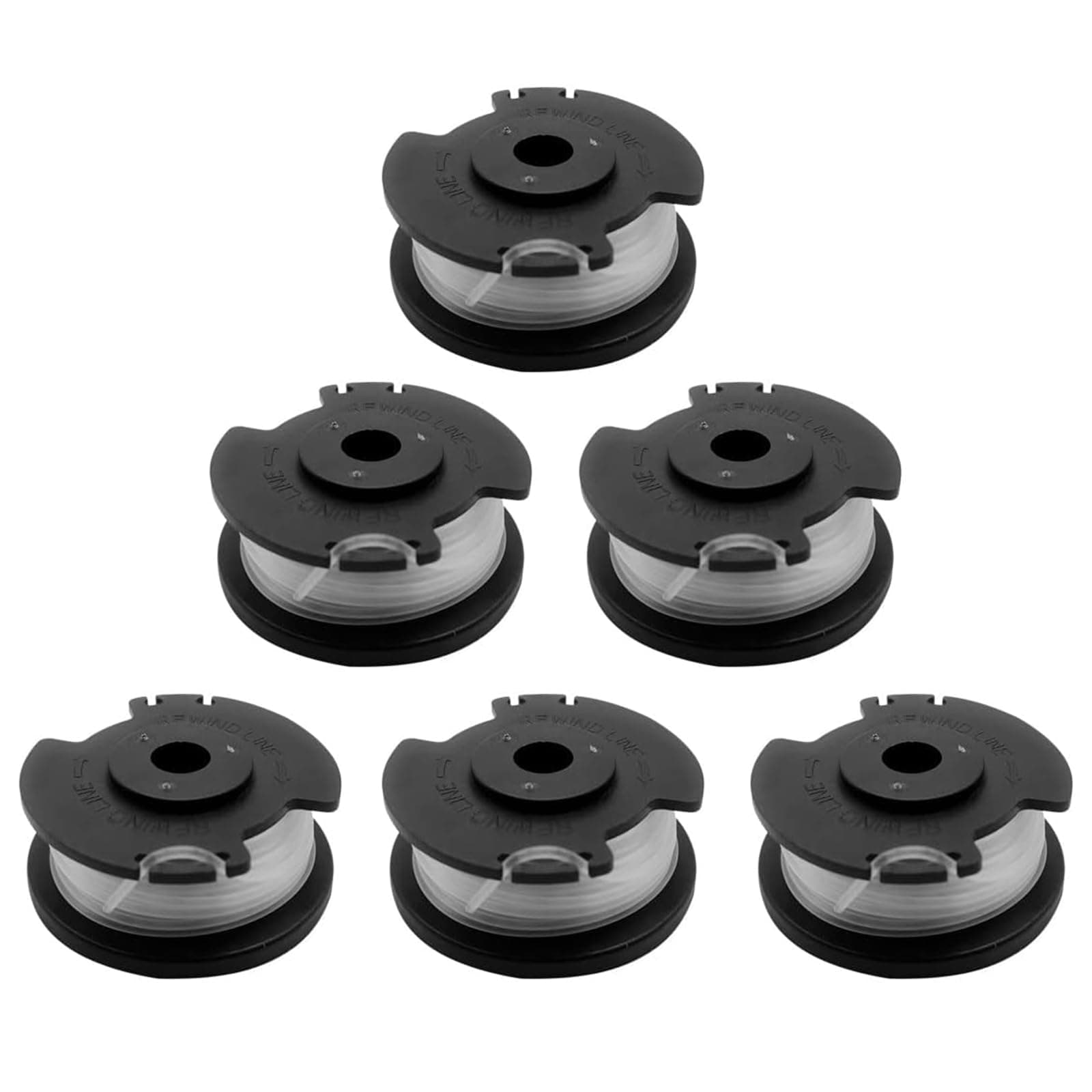 6pcs 0.065" 17ft Replacement Trimmer Spool Compatible with Hyper Tough,Weed Eater String Spool Line Compatible with Hyper Tough 20V Max Weed Wacker String Trimmer HT-19-401-003-06 & HT-19-401-003-07
