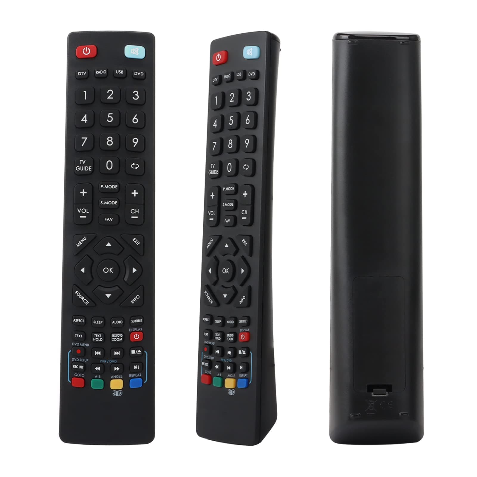 Universal Replacement for All Technika TV Remote Control, Also Compatible with Technika/Alba/Bush/Blaupunkt LCD LED 3D HD Smart TVs, No Setup Required