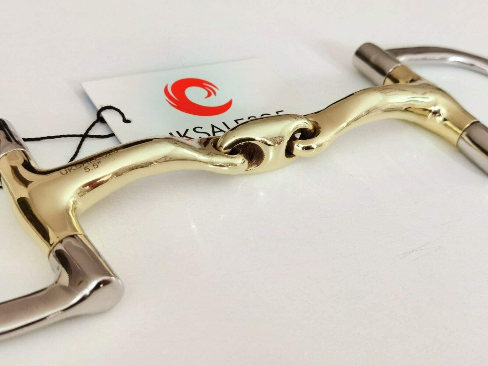 D-Ring 14MM Curved Turtle Angled MP Snaffle Bit GS & SS (UKSALES25® Horse Bits) (5.0 INCHES)