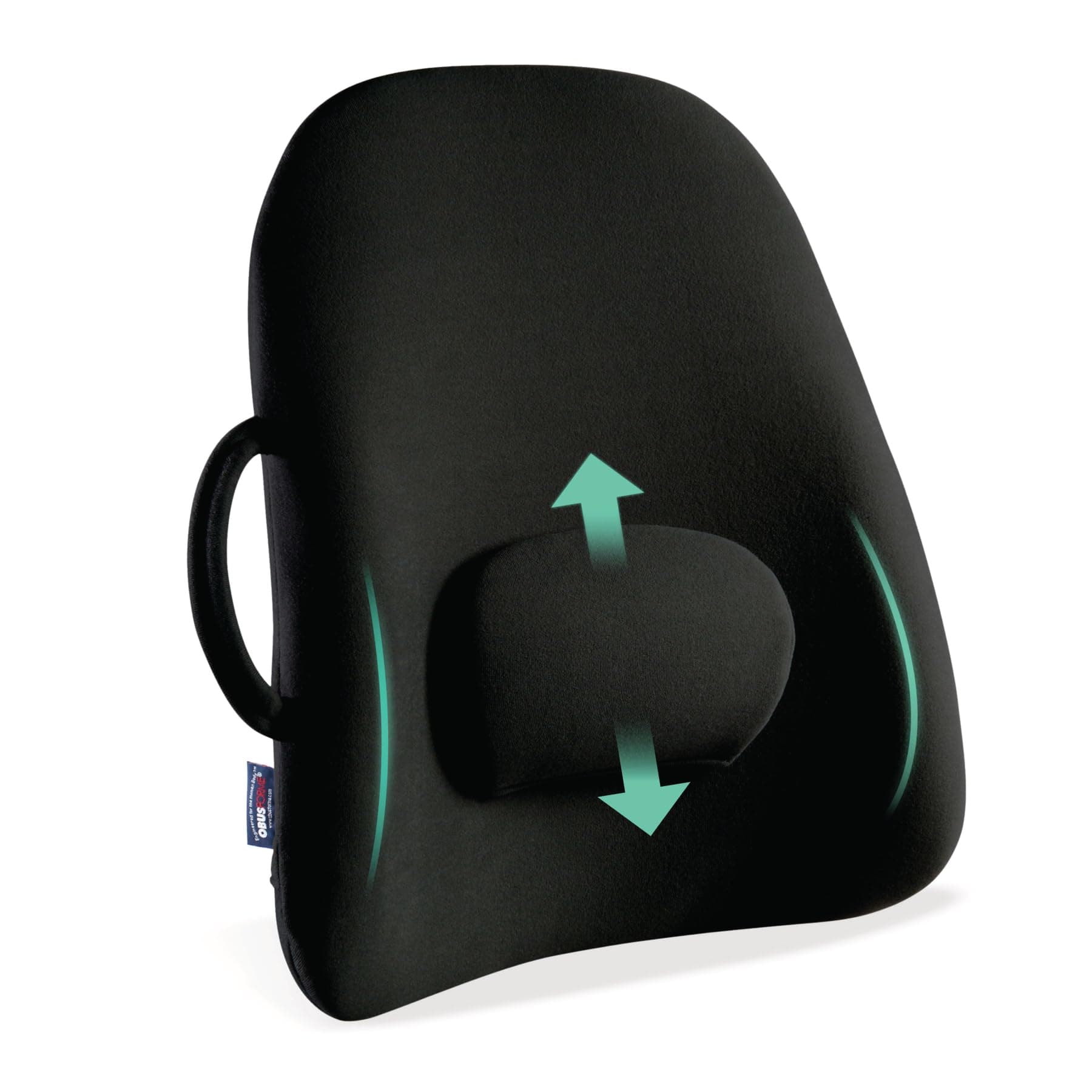 ObusForme Black Lowback Backrest Removable Adjustable Lumbar Support, 6 Pound
