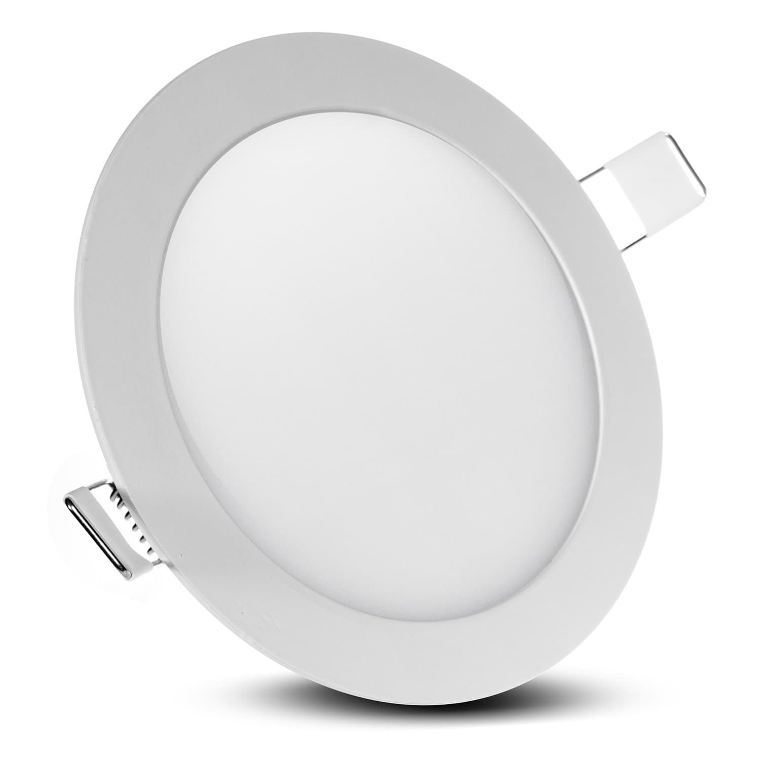 Led4U LD153W LED Panel Ceiling Flush Down Light Round 12W, Warm White, Rund