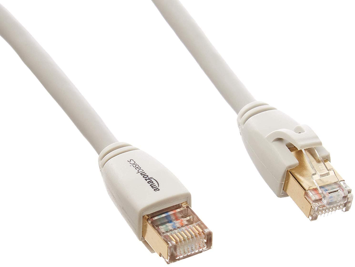 Amazon Basics RJ45 Cat7 Network Ethernet Patch Internet Cable - 10 Feet, Light Gray