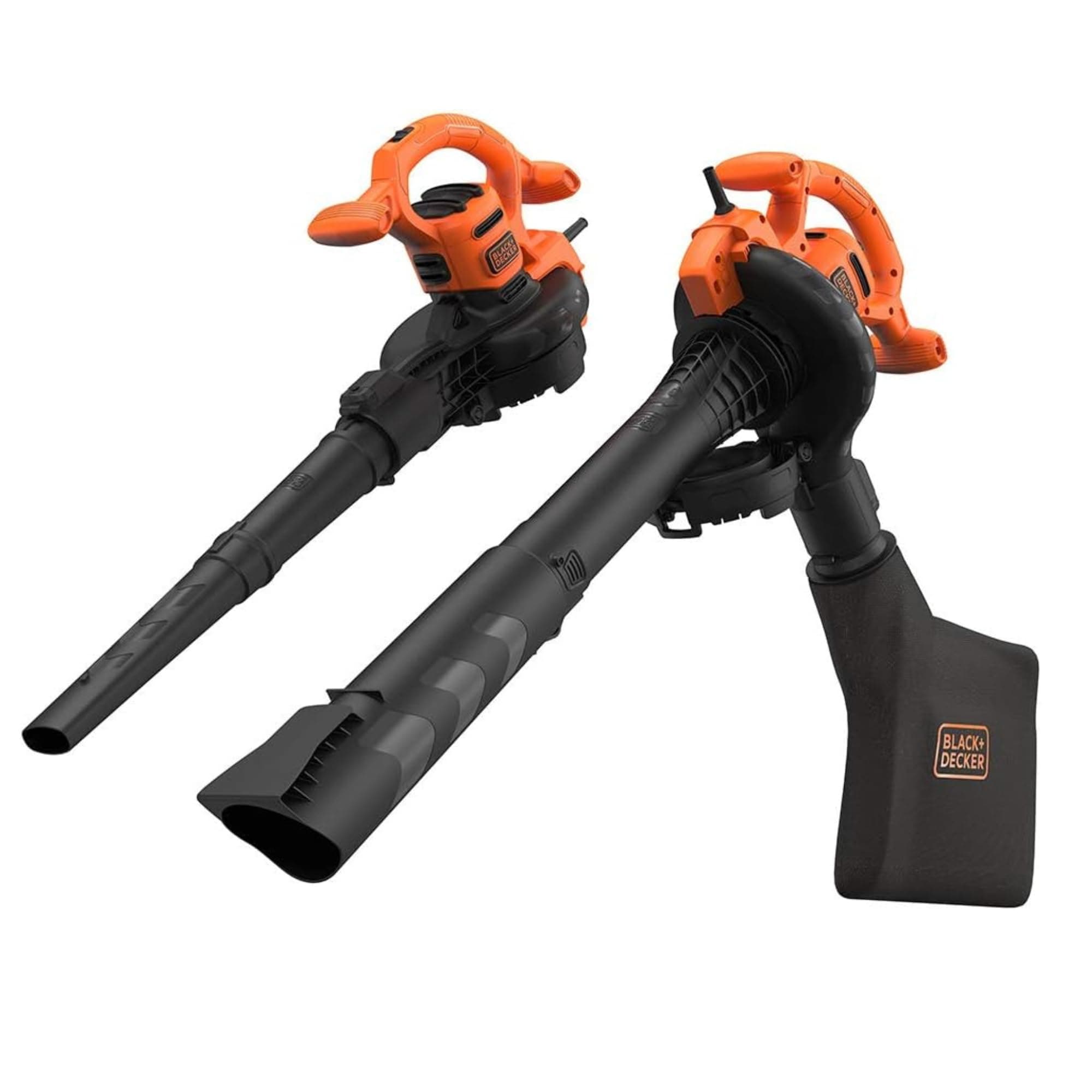 BLACK+DECKER 3-in-1 Multi-Function 2600W Electric Leaf Blower, Mulcher, and Vacuum with 40 Litre Leaf Collector Bag, BEBLV260-GB