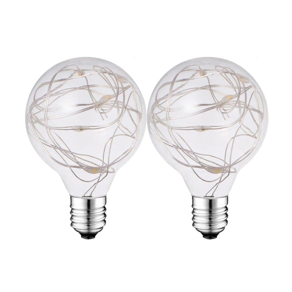 Classyke G40 LED Globe String Lights Replacement Bulbs for Indoor Outdoor Patio Cafe Bistro Deck Party Wedding Gazebo Backyard Bedroom Weatherproof(2 Pack)