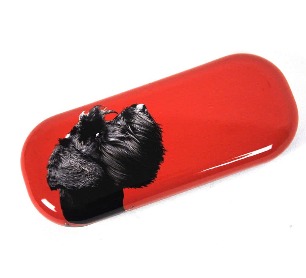 Glasses Case- Terrier on Red
