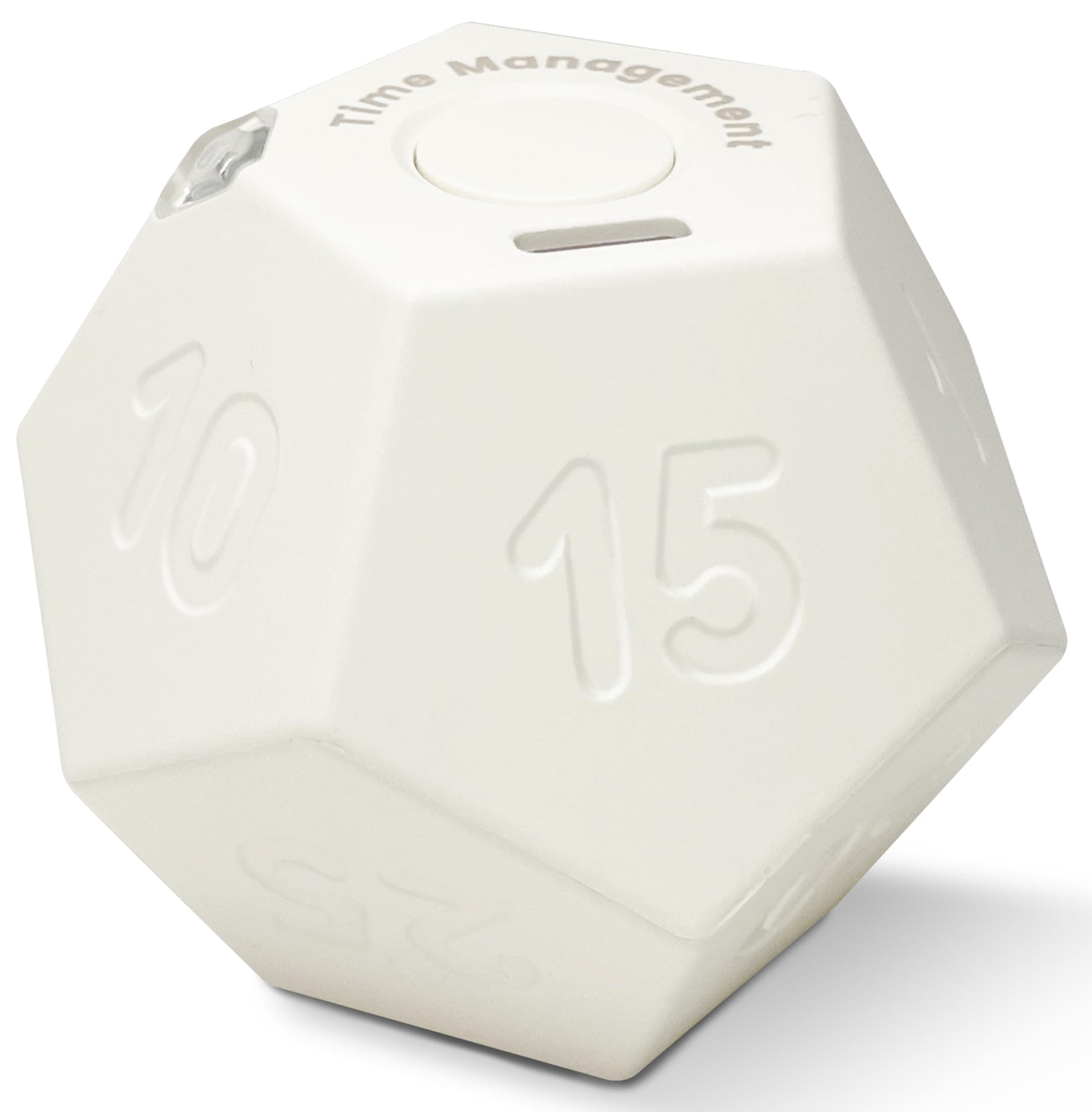 Cube Pomodoro Timer - Flip to Start Countdown, Rechargeable Mini Productivity Timer for Study, Office, 11 Preset Times, Silent/Vibration, Time Management Tool for Kids & ADHD (White)