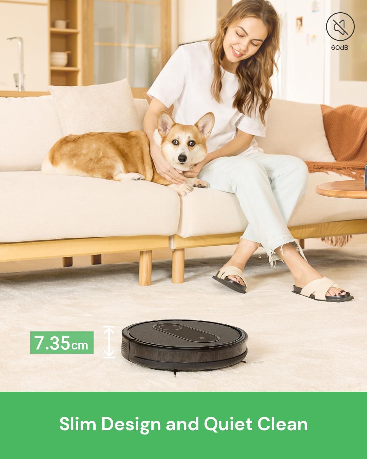 Robot Vacuum Cleaner with Mop Function 2 in 1, Vacuum Cleaner Robot with 3000 Pa Suction Power, Mop Robot up to 120 Minutes Running Time, 4 Cleaning Modes Suction and Mop Robot, Robot Vacuum Cleaner