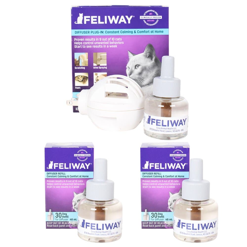 Ceva Feliway Plug-In Diffuser with 3 Refills, 48 mL