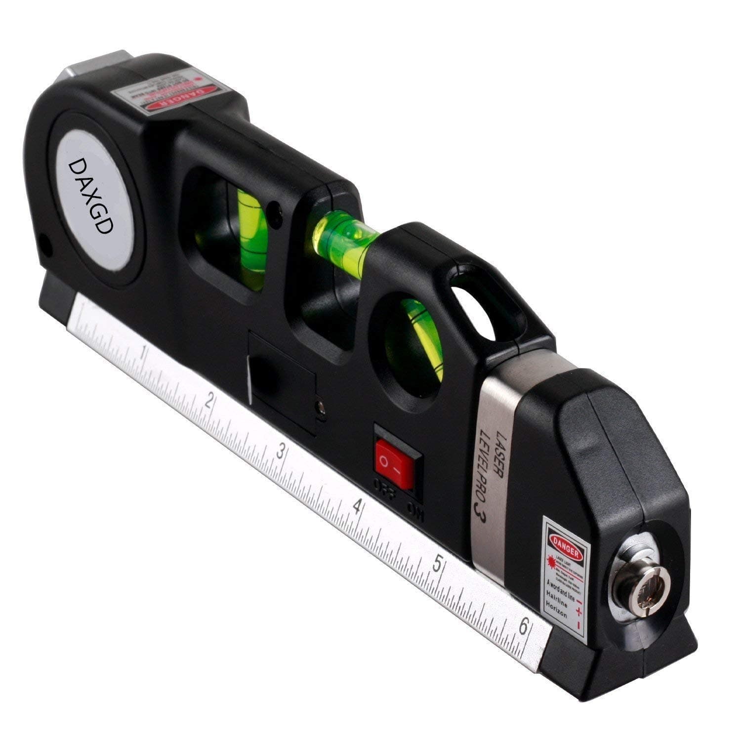 Multipurpose Laser Level Ruler Flooring Level Aligner Horizontal Vertical Measure Standard Metric Ruler Tape Ruler