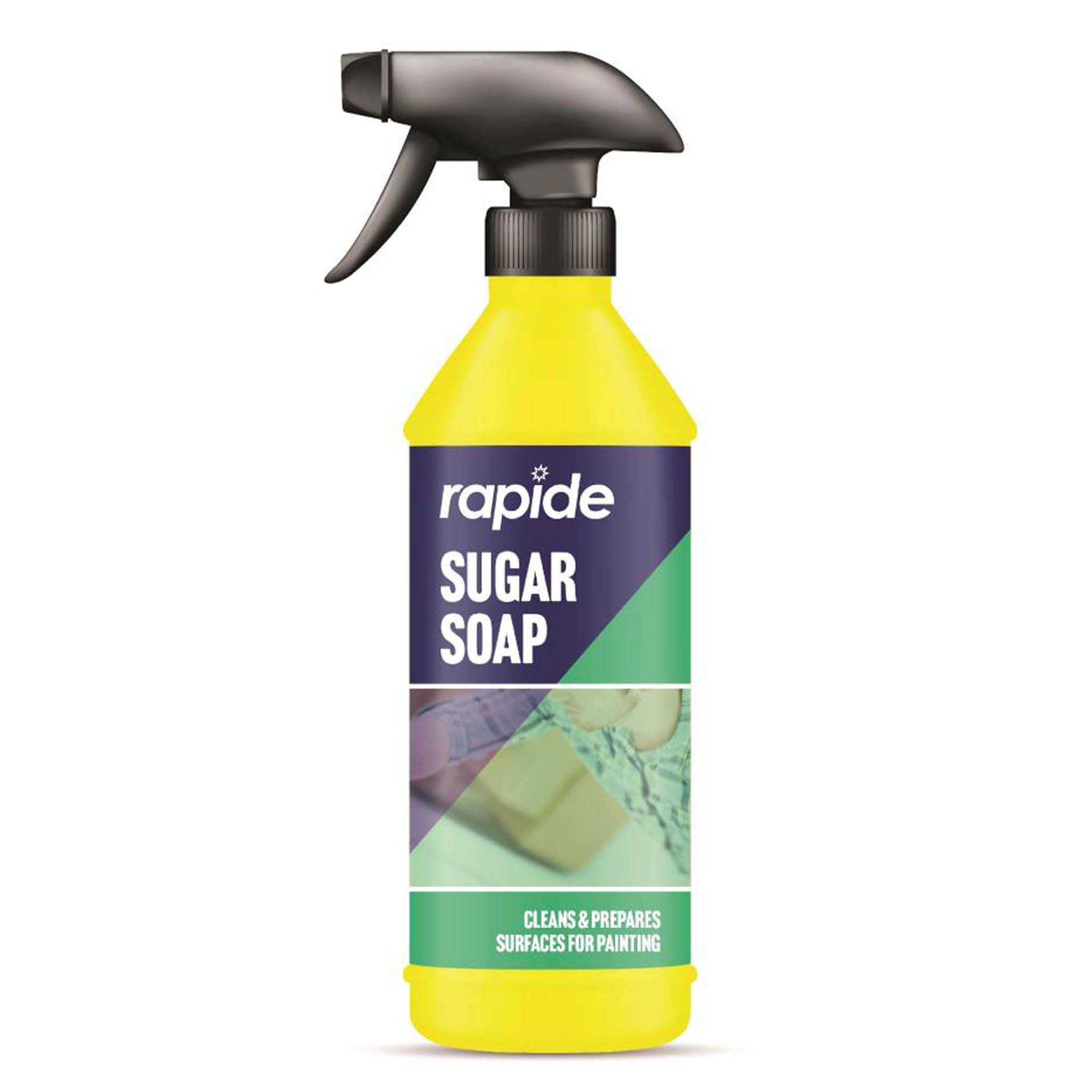Rapide Sugar Soap Trigger Spray 500ml - Ready to Use Trigger Spray Sugar Soap - Removes Grease, Grime and Nicotine Stains, Powerful Formula Perfect Solution for Projects