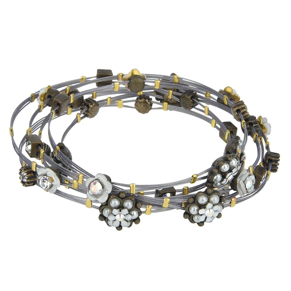 BIJOUX BOBBI Multi-Layer Crystal Rhinestone Bangle