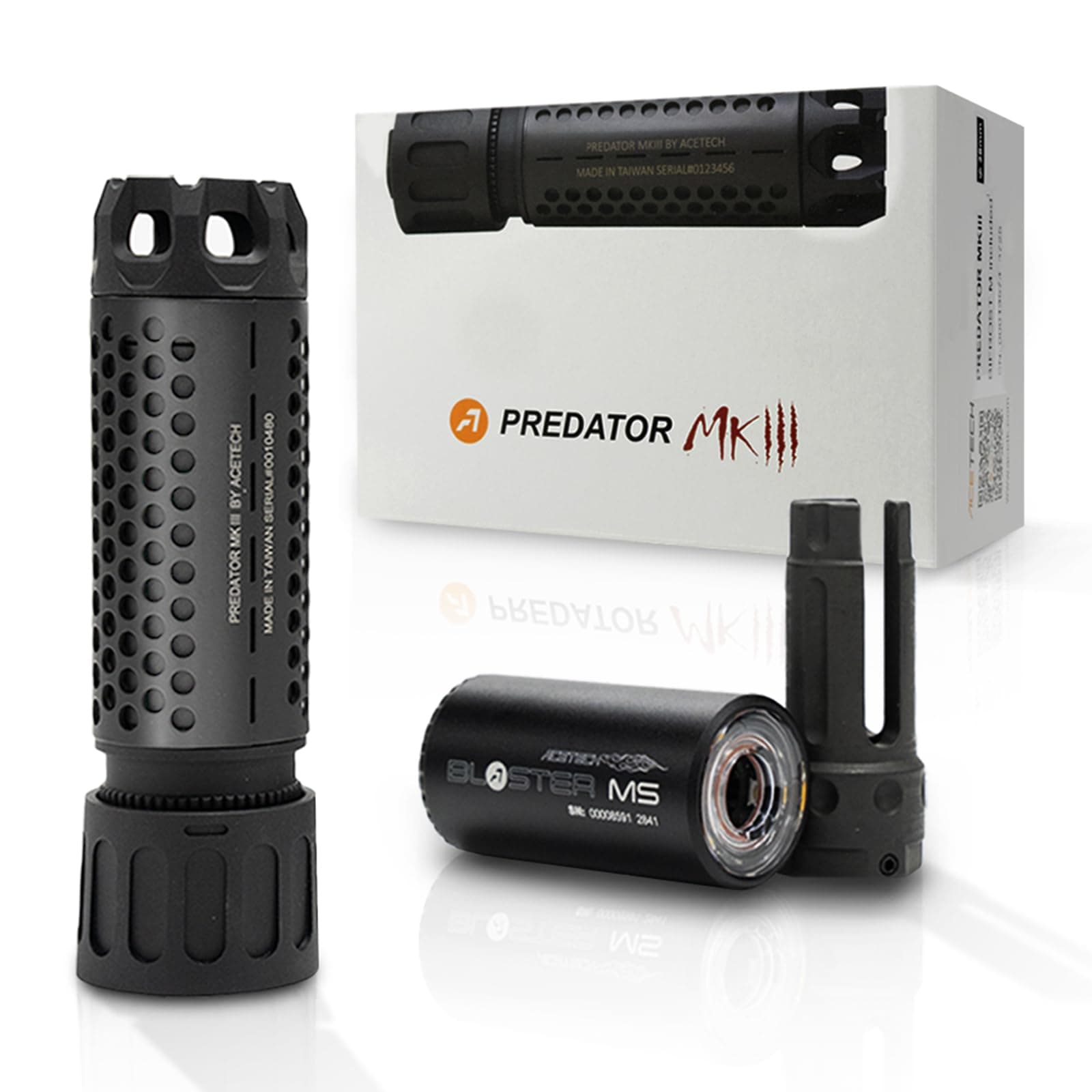 ACETECH Tracer Unit Predator MKIII Compatible with 14mm CCW Negative Thread Supports Tracer BBs LED Beam Lighting Effect