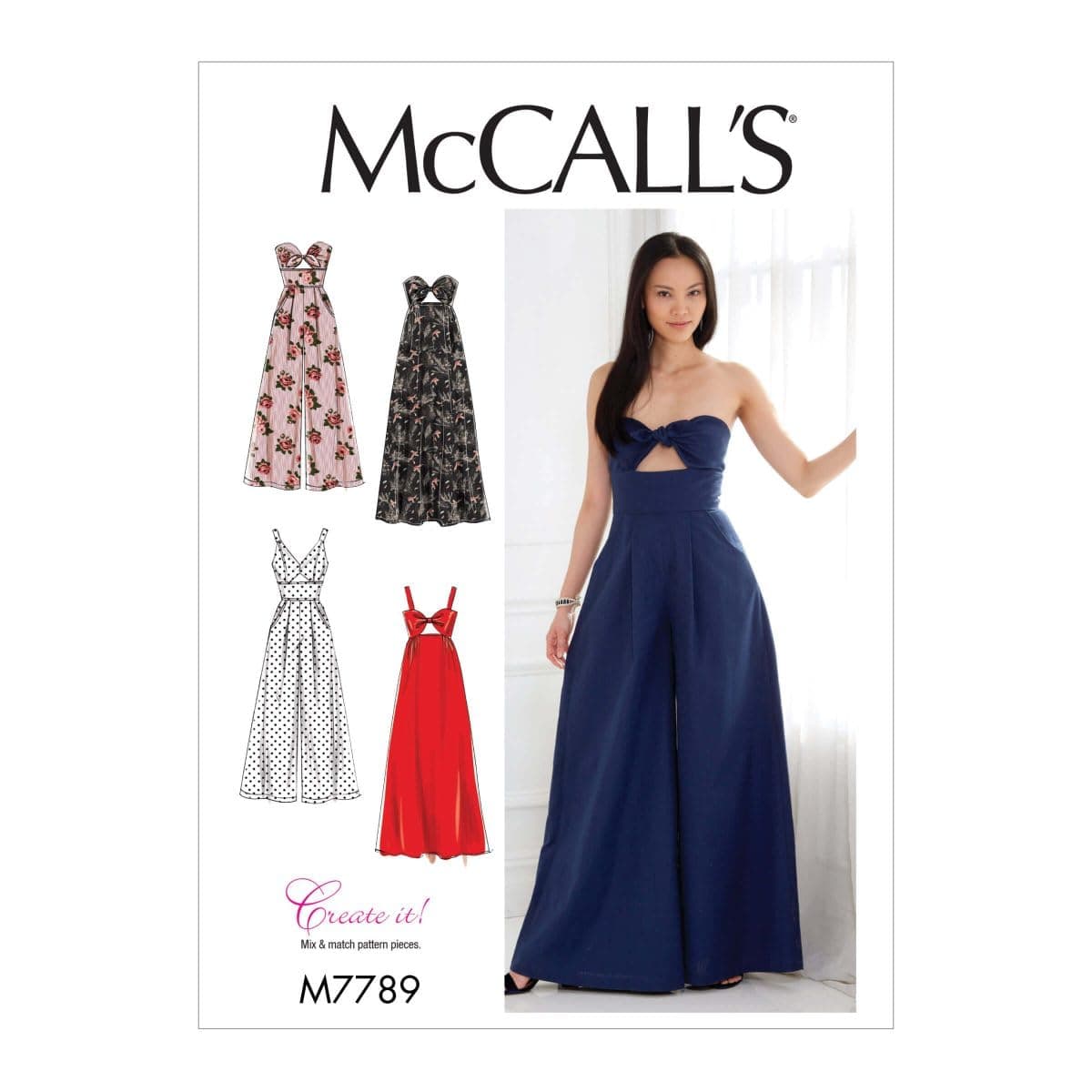 McCall's Patterns Misses' Dresses And Jumpsuits Sewing Pattern, E5 (14-16-18-20-22), Multicolor