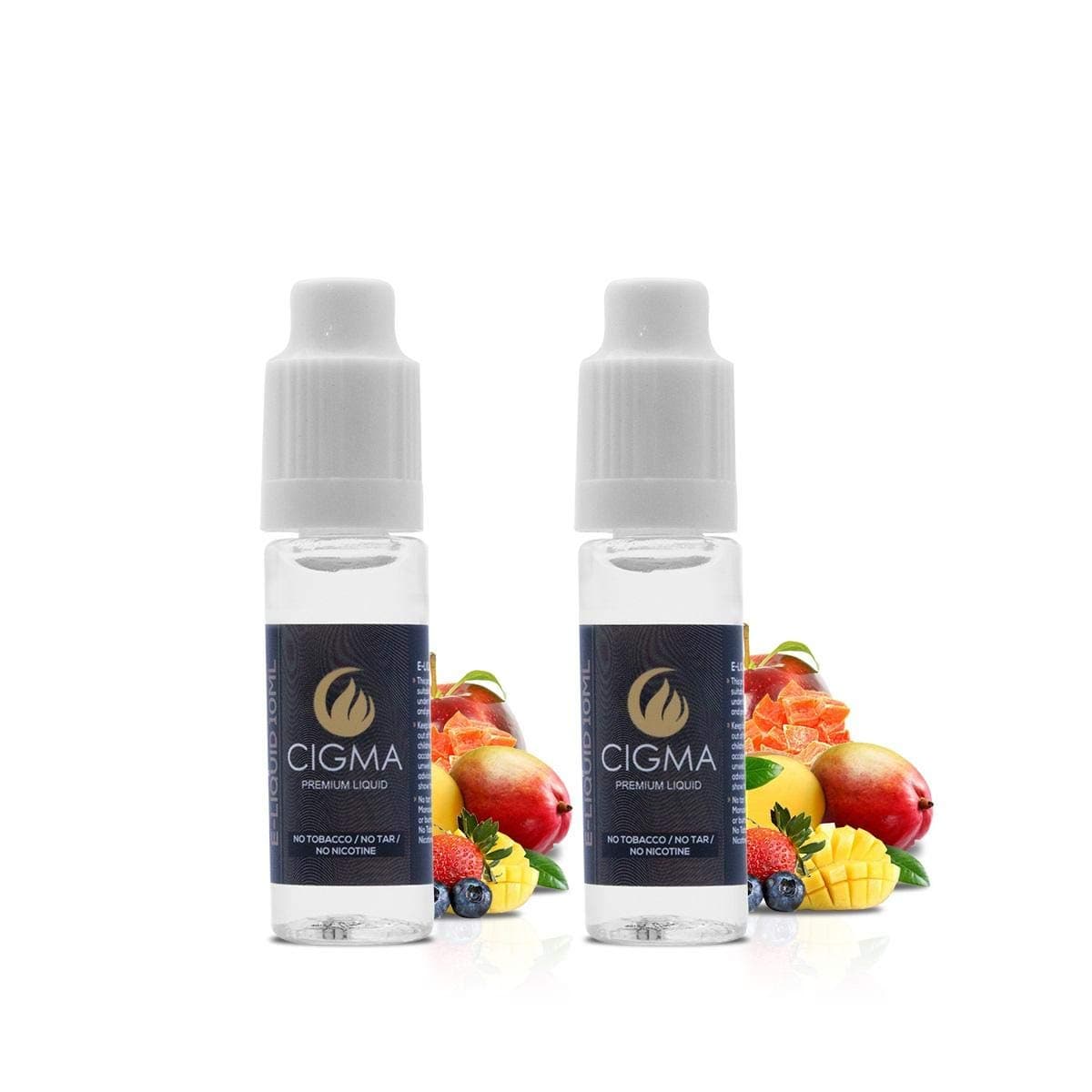 CIGMA 2 X 10ml E Liquid | Tutti Fruit | 2 Pack New Premium Quality Formula with Only High Grade Ingredients | Made for Electronic Cigarette and E Shisha | Eliquid