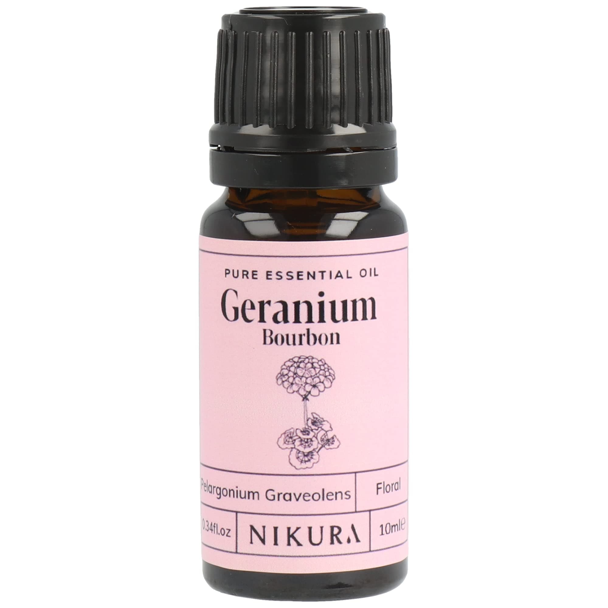 Geranium Essential Oil - 10ml | Geranium (Bourbon) Oil for Sleep, Diffusers for Home, Candle-Making, Bath, Anxiety, Skin | 100% Pure Natural Oils | Vegan & UK Made