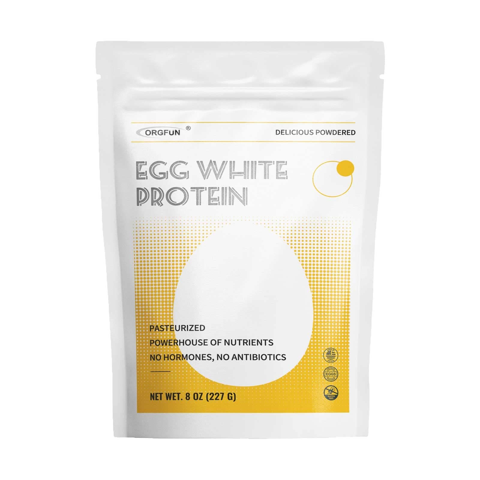 Egg White Powder 8 Oz, Pasteurized Egg White Powder, Gluten-Free, Non-GMO, Ideal for Baking