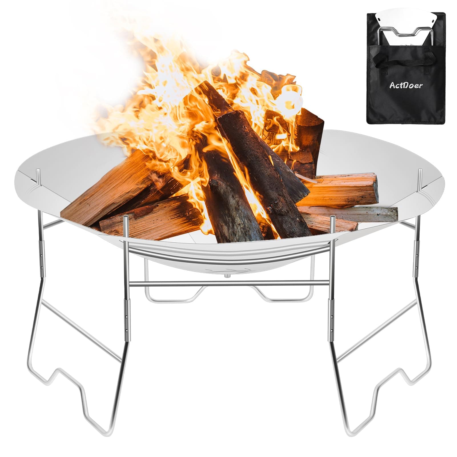 portable fire pit with grill