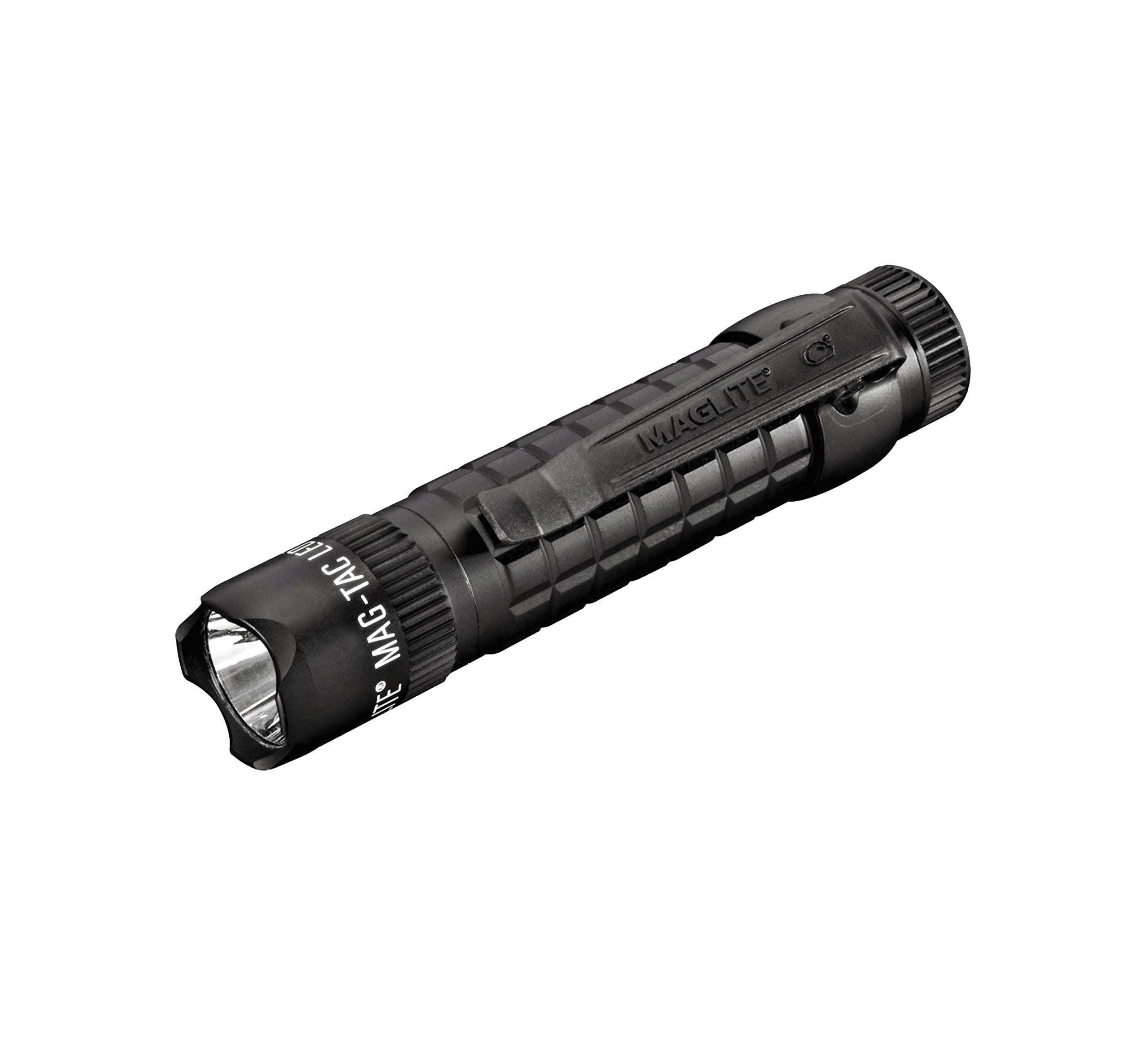 Mag-Tac LED Flashlight - Multi Mode/Tail Cap Push-Button switch - Ultra Bright 320Lumines / 193meter Beam - Water Resistant Run time of 4h Drop tested 1 M - Black