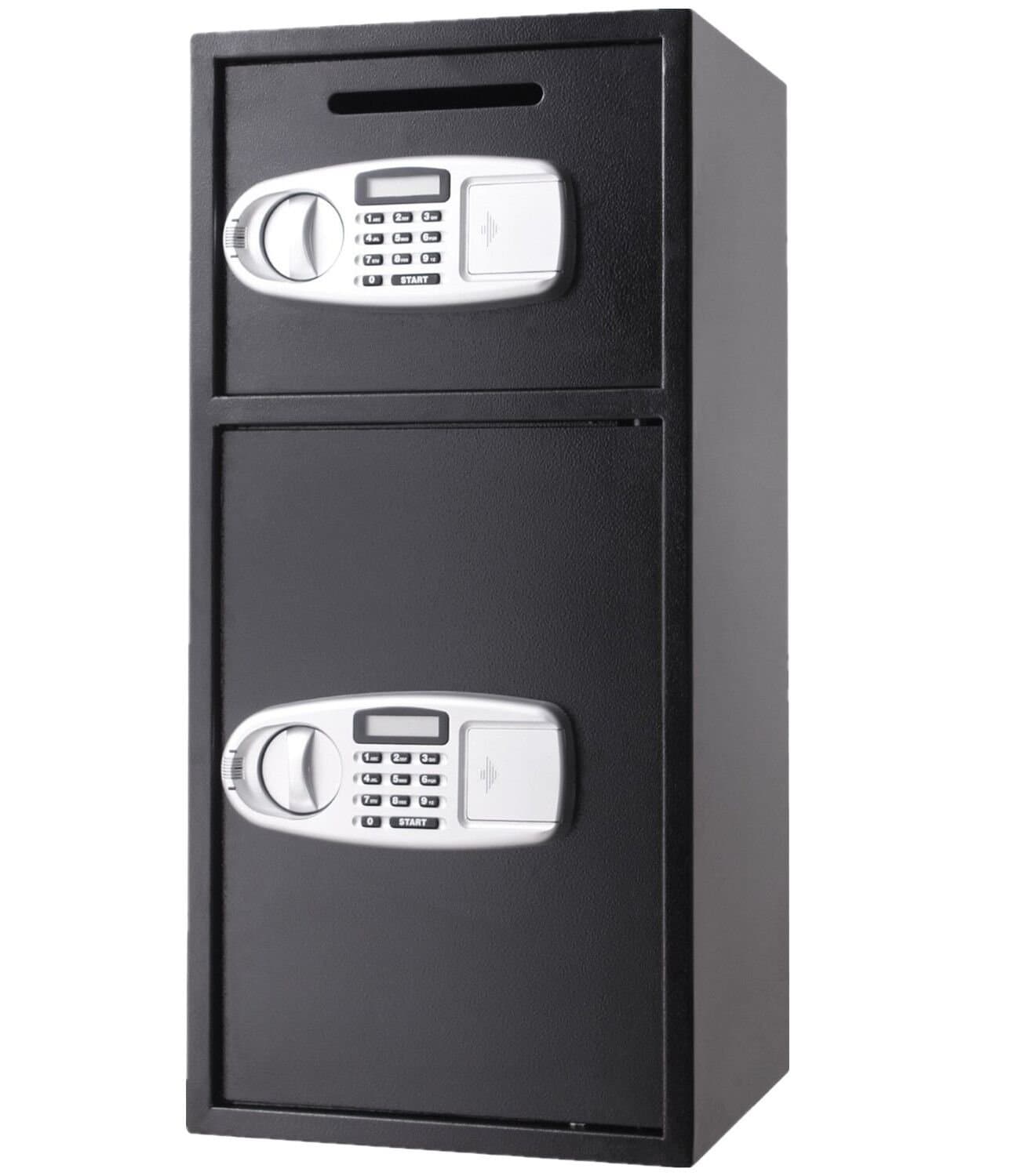 OrangeA Depository Safe Double Door Digital Depository Drop Safe with Drop Slot Safe Cash Drop Box for Home and Office Security