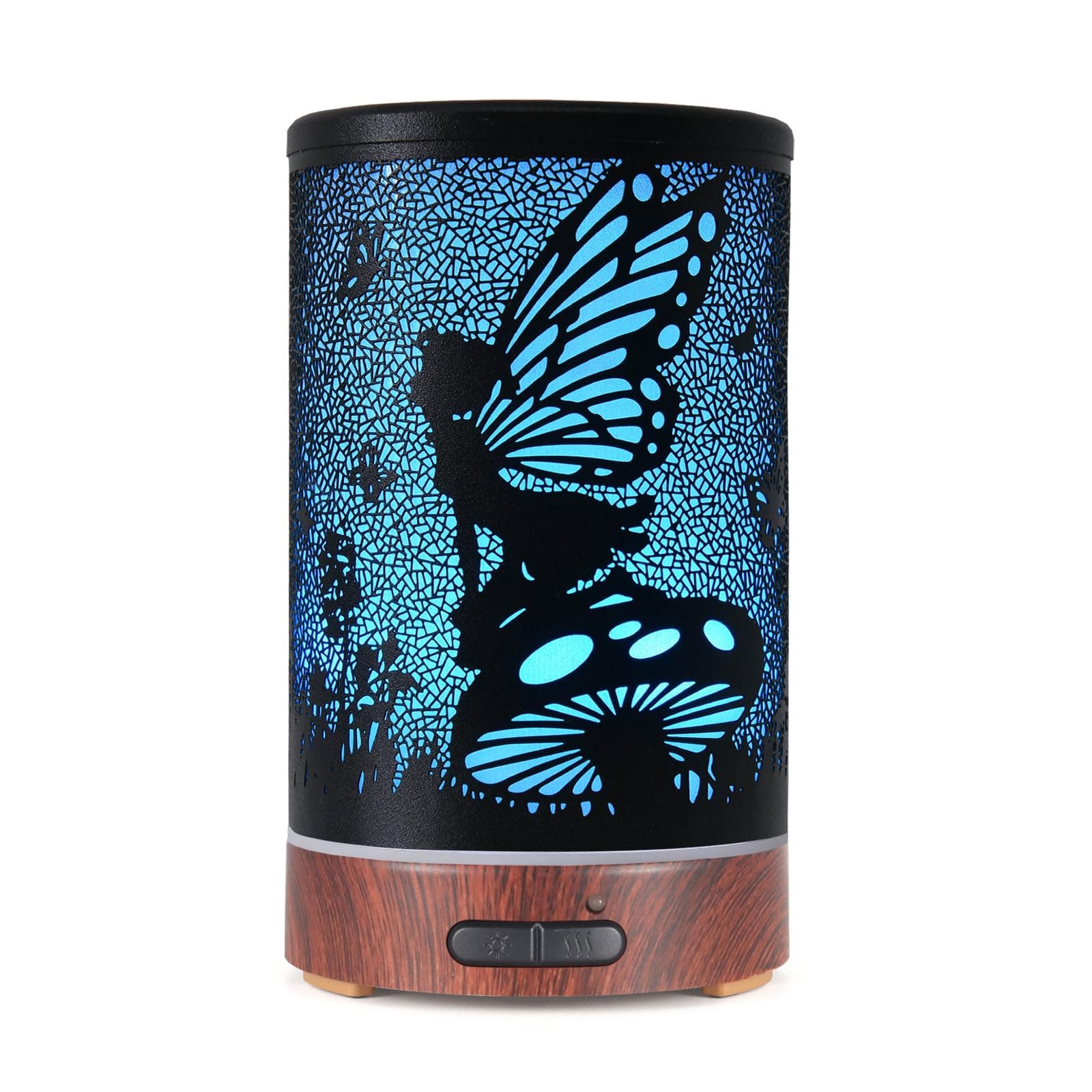 Metal Diffusers for Essential Oils, KOBODON 150ml Aromatherapy Diffuser Ultrasonic Diffuser Humidifier with 7 Color LED Lights for Home Decor, Office, Baby Room, Gift Idea(Flower Fairy)