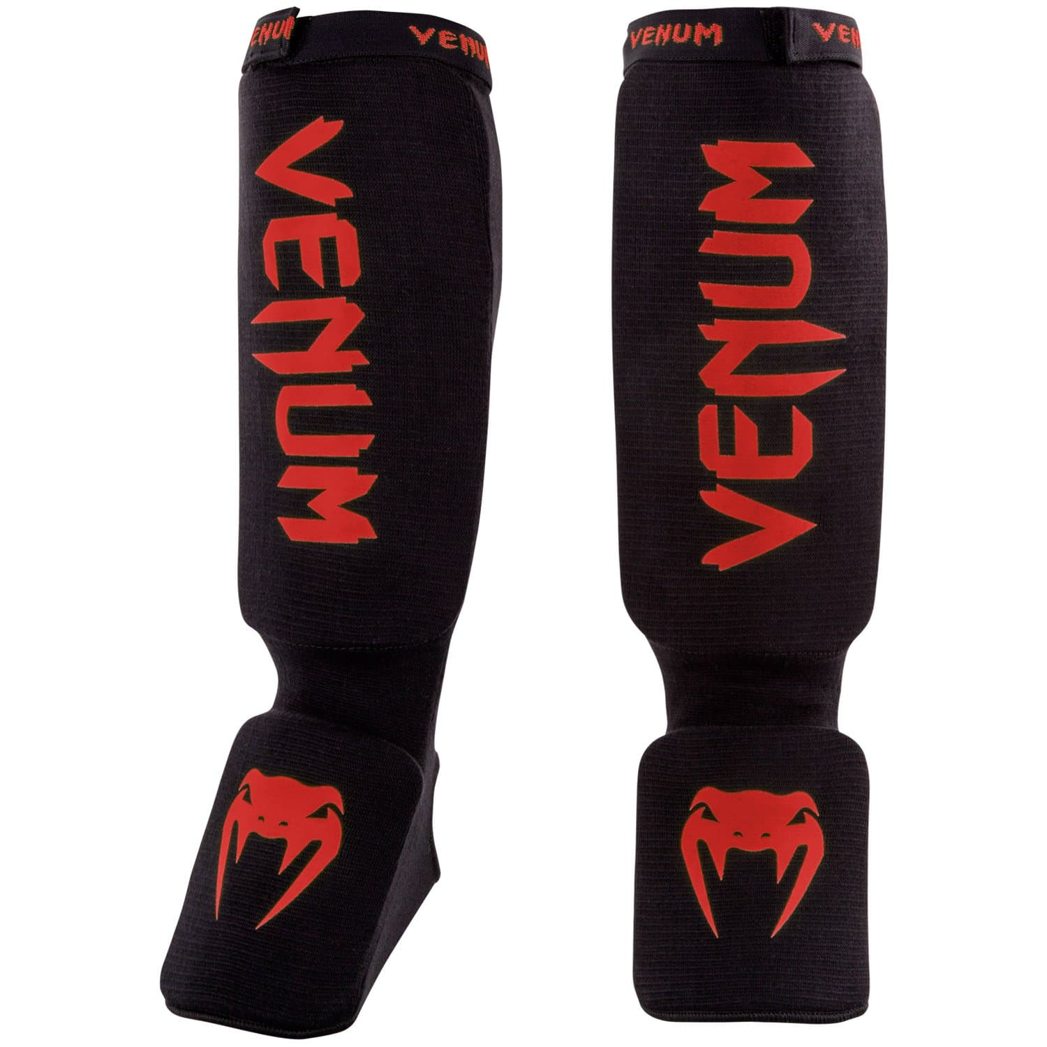 Kontact Shinguards - Black/Red, One Size