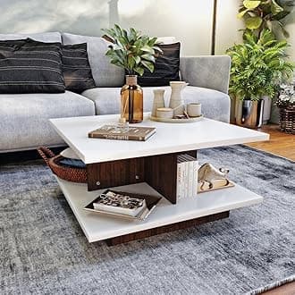 Wakefit Coffee Table | 1 Year Warranty | Center Table, Tea Table, Center Table for Living Room, Coffee Table for Living Room, Engineered Wood (Java - Brown)