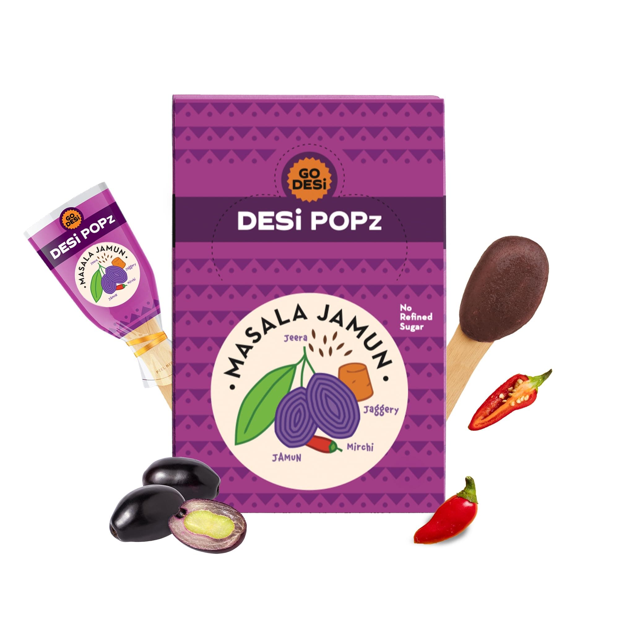 Fruit Snacks | 40 Pieces | Masala Jamun | Java Plum | Lollipop | Candy | Desi Pops | Healthy Snacks | Indian Blackberry