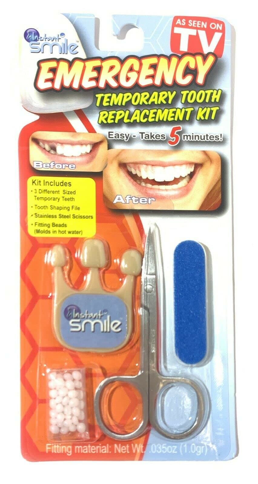 Emergency Temporary Tooth Replacement Kit -Dark