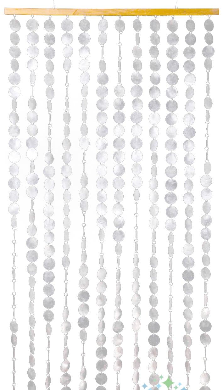 ShopWildThings Capiz Shell Curtain White Shells
