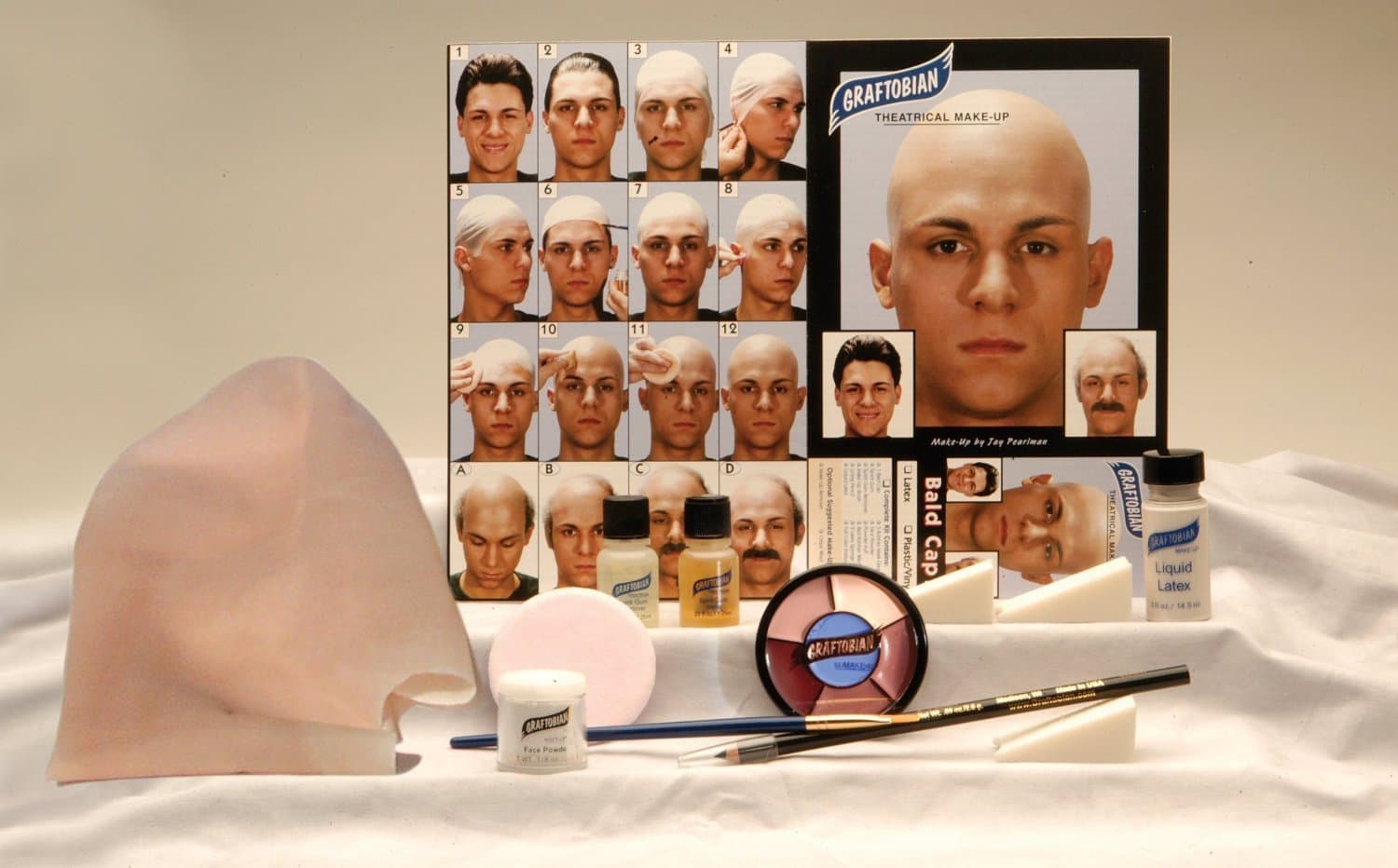 Complete Latex Bald Cap Kit with Instructions
