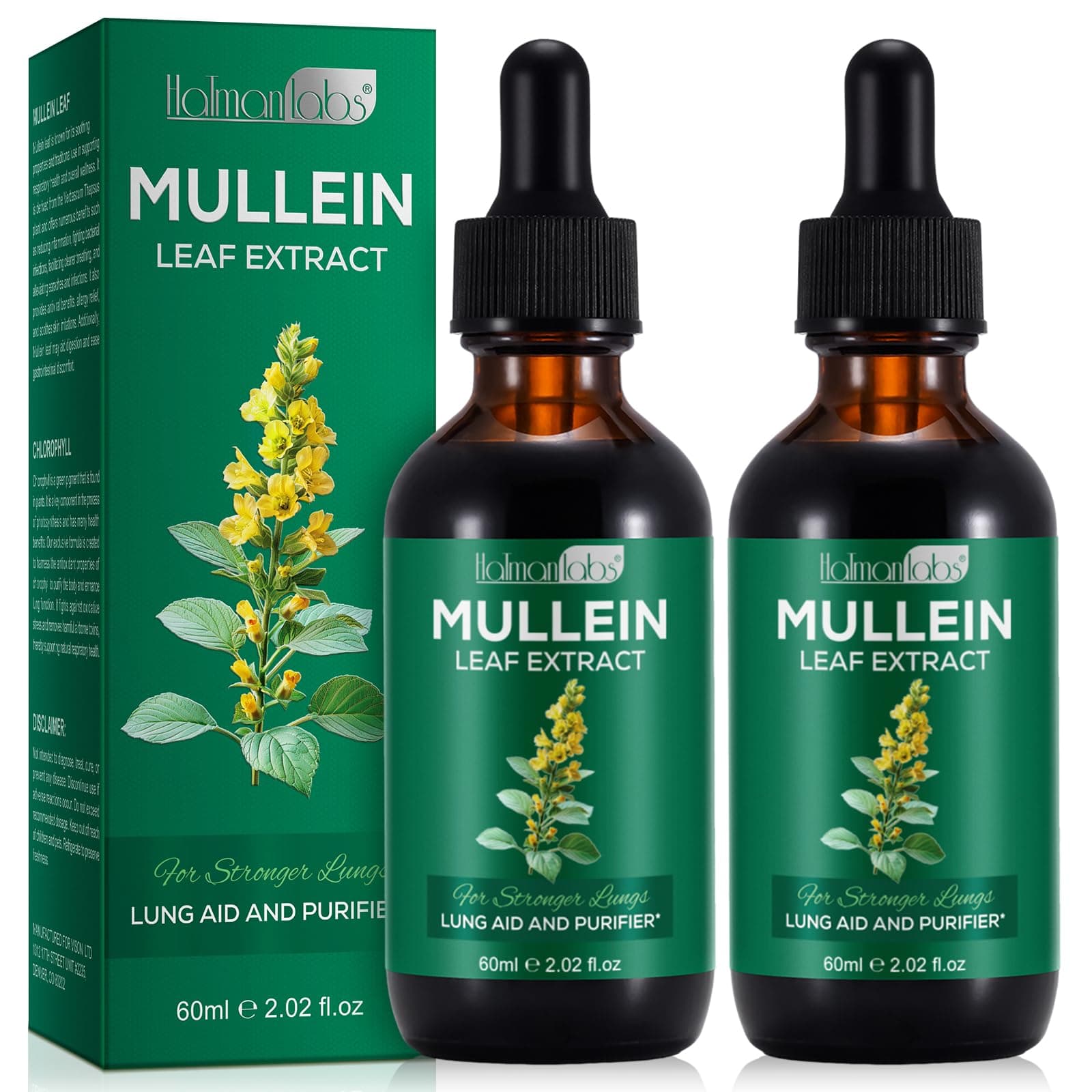 Mullein Drops Mullein Leaf Extract for Lungs Mullein Leaf Extract Drops Balance Mullein Leaf Liquid Drops Vegan Premium Mullein Leaf Extract Fast Absorption