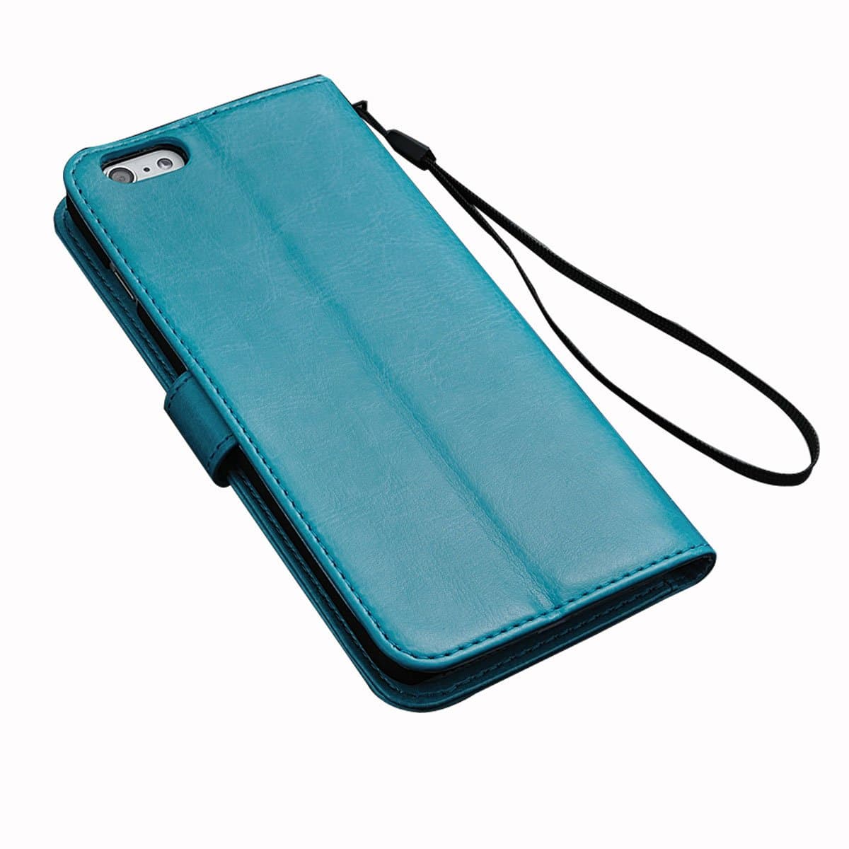 iPhone 6 plus Case, Megafeis iPhone 6 plus(5.5) Foldable Wallet Purse Style PU Leather Stereotypes Protective Soft Case With Insert Card Inner Shell With Stand SOFT-Interior Scratch Protection Metallic Finished Base with Dual Layer Protection Trendy Strong Flexibility Case for iPhone 6 plus(5.5)/Super Lightweight /Scratch Protection /Perfect Fit/ ECO-Friendly Packaging (SH010)- Multi Color Choice (blue)