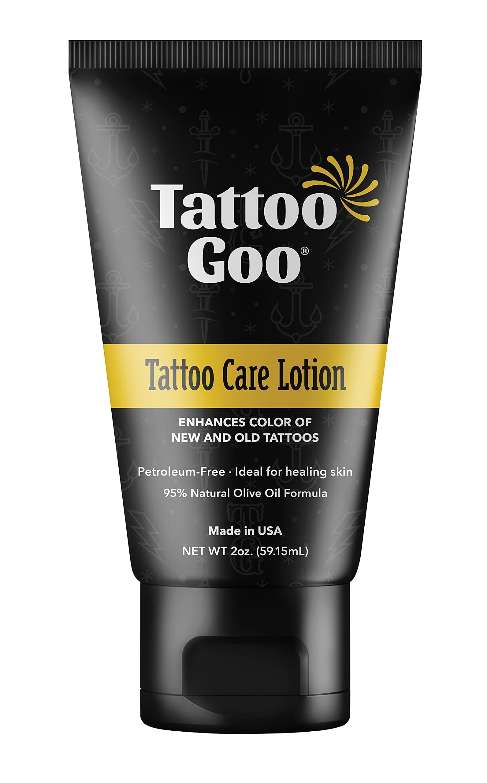 Tattoo Care Lotion, 2 oz, Soothes Itch & Irritation, Hydrate & Preserve Color, Non-Greasy Moisturizer, Aftercare Lotion with Olive Oil & Panthenol, No Petroleum or Mineral Oil