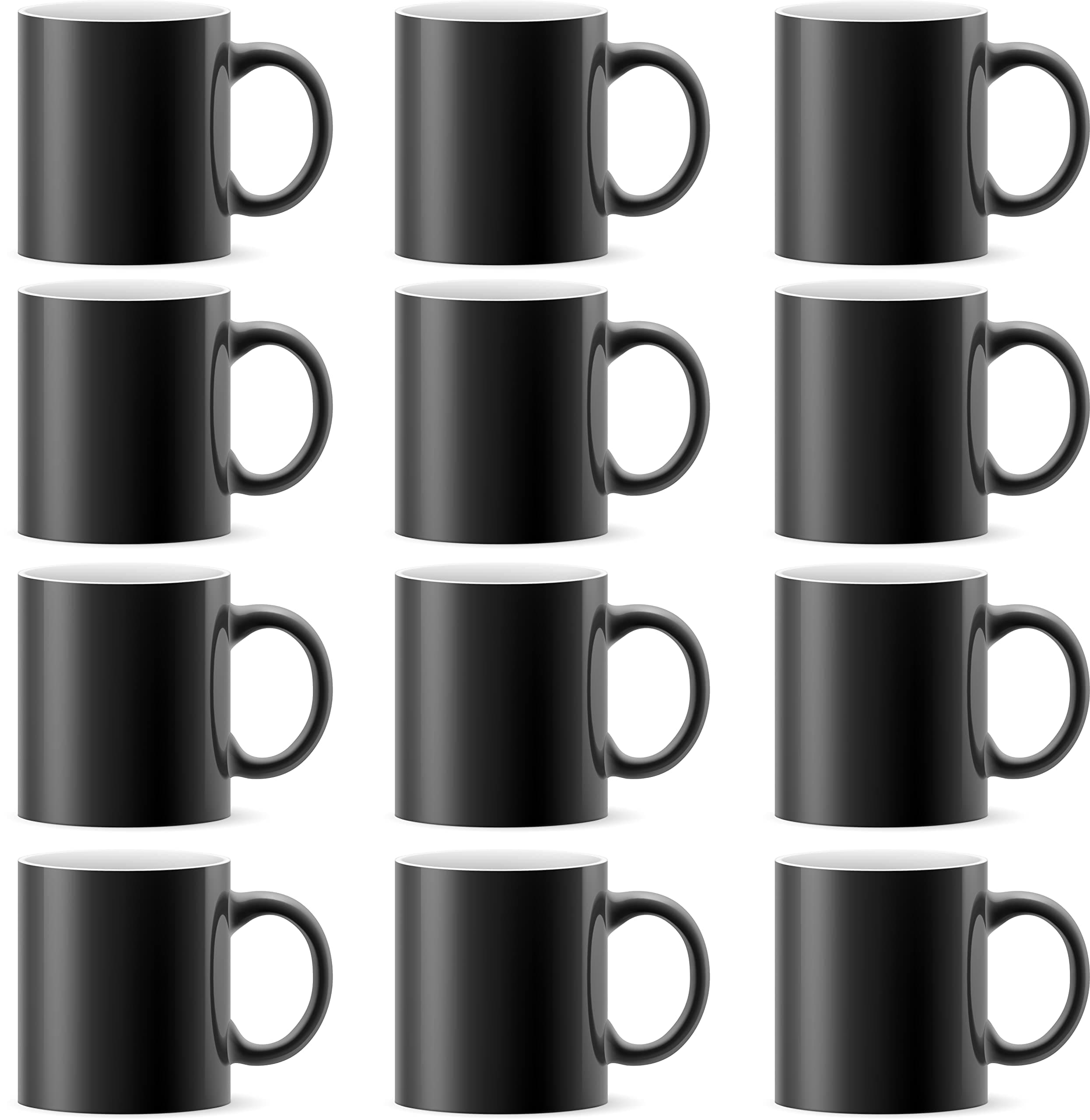 TANGLONG Color Changing Coffee Mugs 11oz Sublimation Mugs Magic Mug Heat Sensitive Coffee Mugs Tazas Magicas Para Sublimacion Set of 12