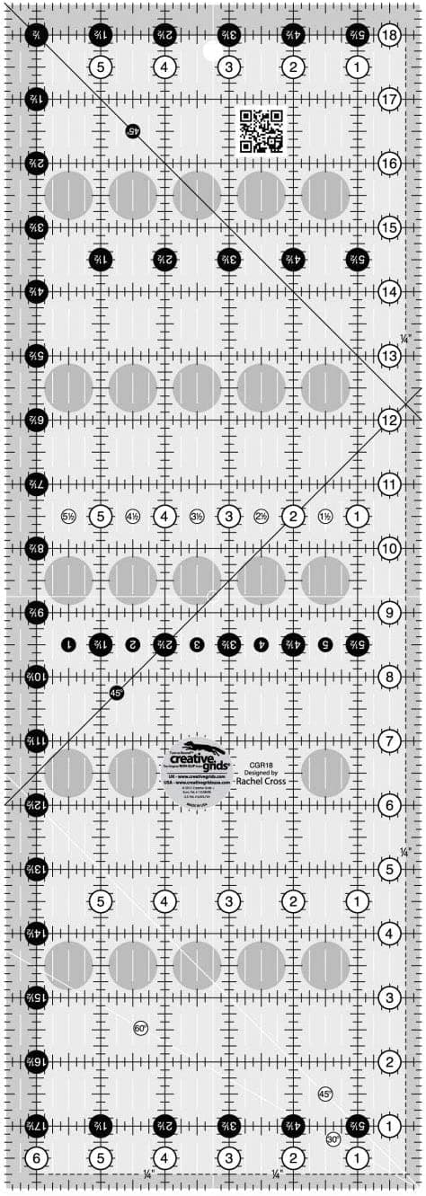 Creative Grids 6.5x18.5 Rectangle Quilting Ruler