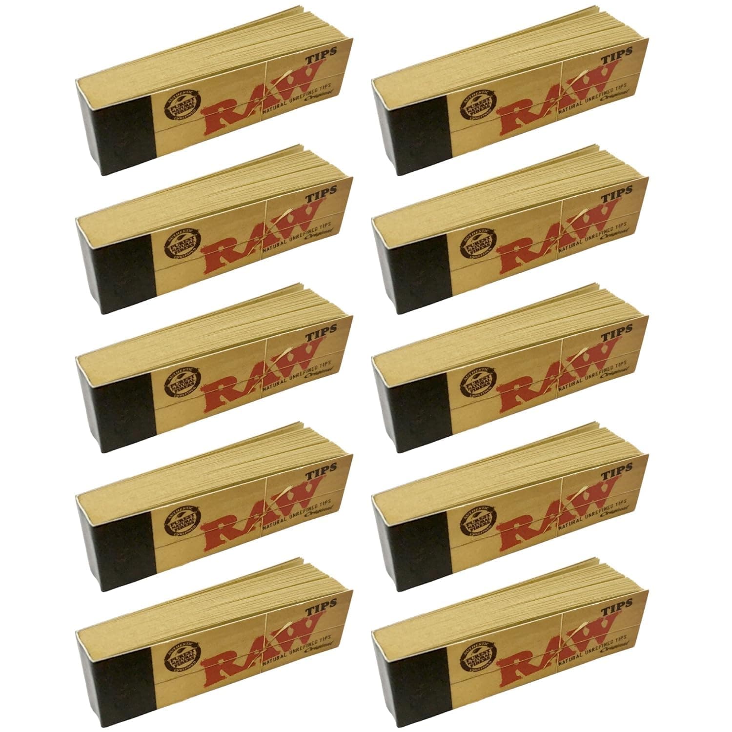 Rolling Papers Unbleached Filter Tips 10 Pack = 500 Tips