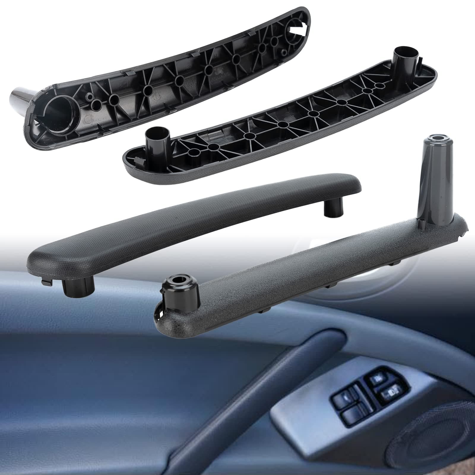 Interior Left & Right Door Pull Handle Compatible with 2006-2012 Mitsubishi Eclipse Replace# 7221A069HA 7221A070HA