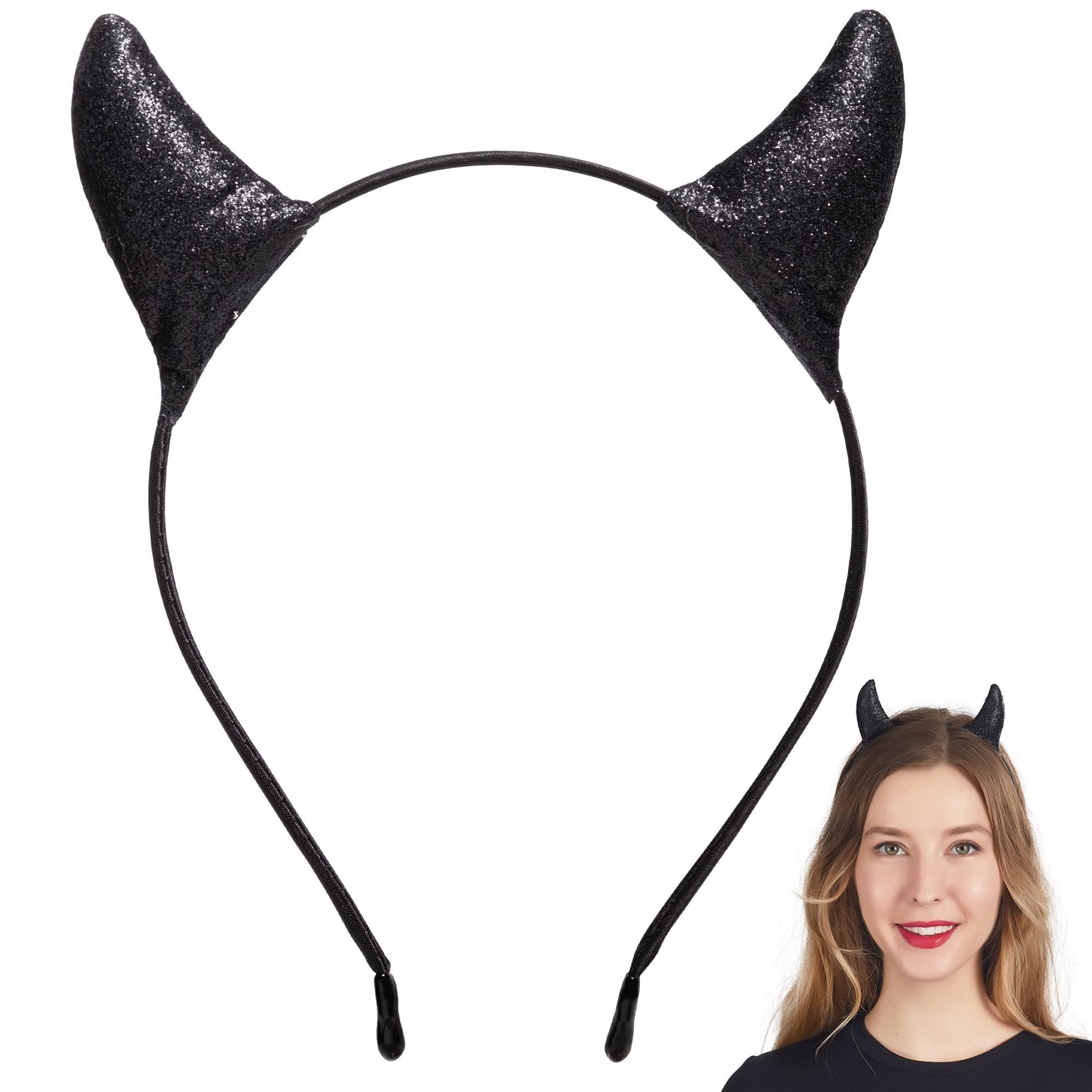 Devil Horns Headband Glitter