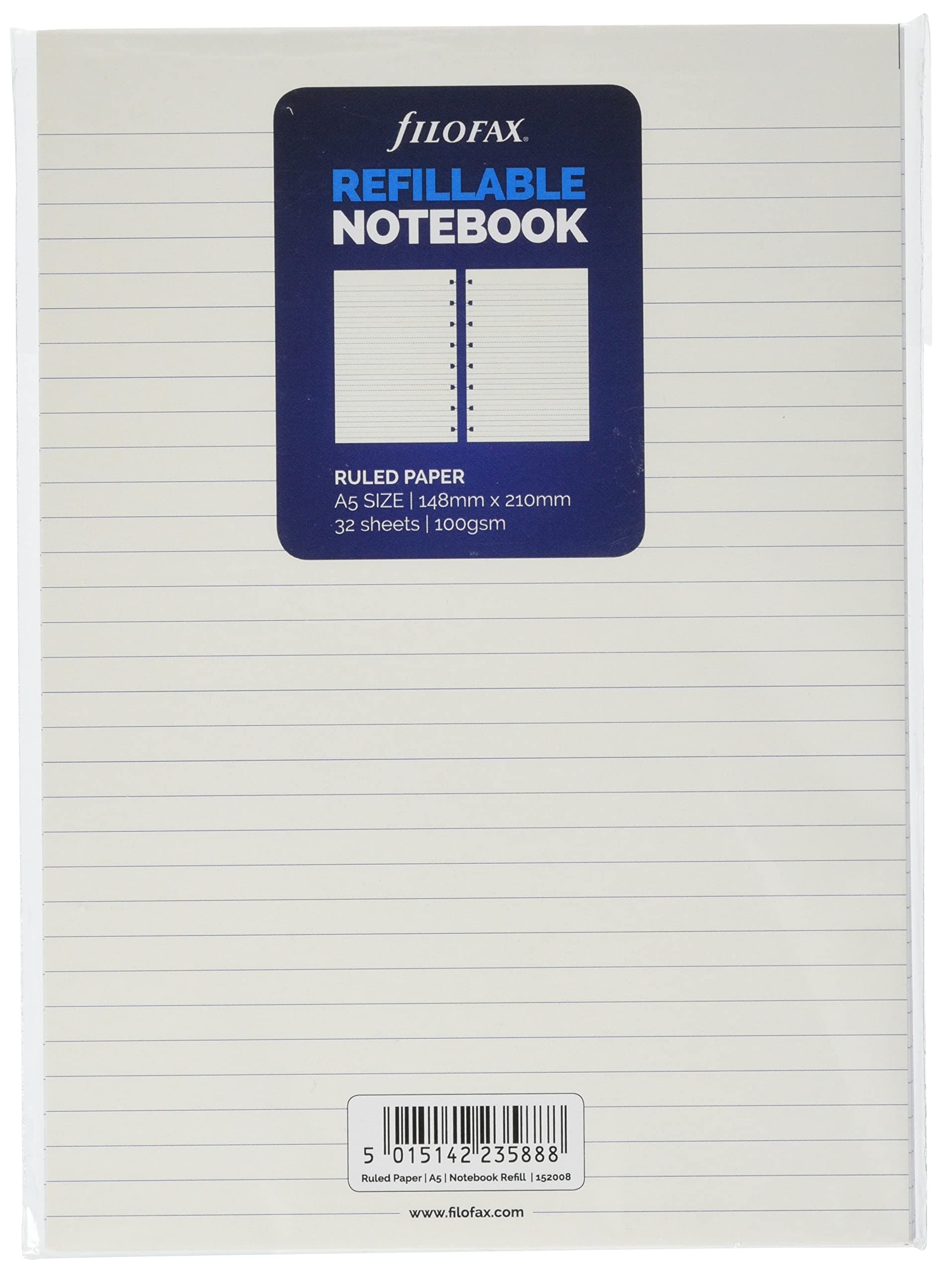A5 Ruled Notes for Refillable Notebook - White, 152008