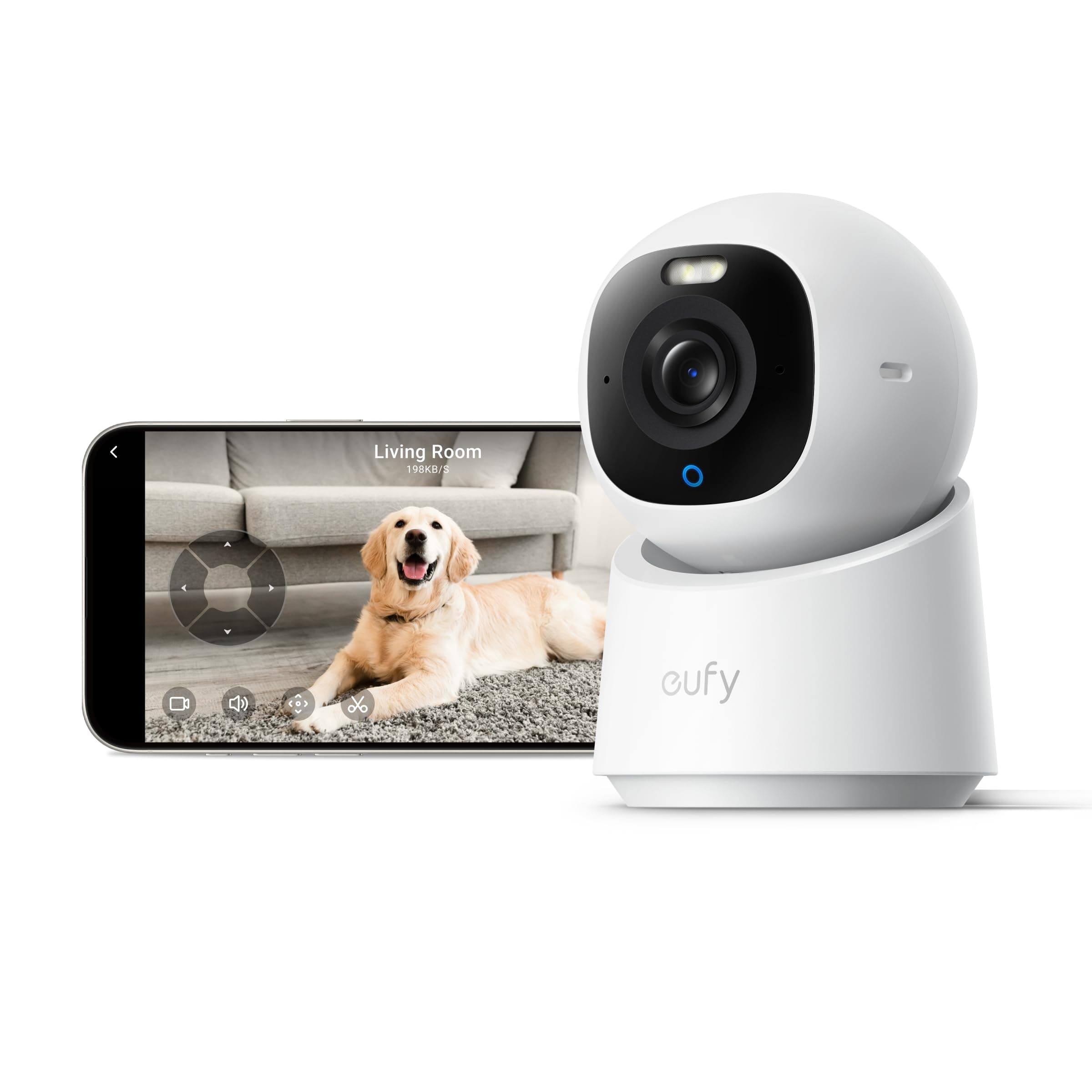 4K Indoor Camera E30-No Subscription,Work as Pet Camera,Nanny/Baby Monitor,360° Pan&Tilt,AI Auto Tracking,AI Detection,24/7 Recording,Color Night Vision,Two-Way Audio,Works with HomeKit