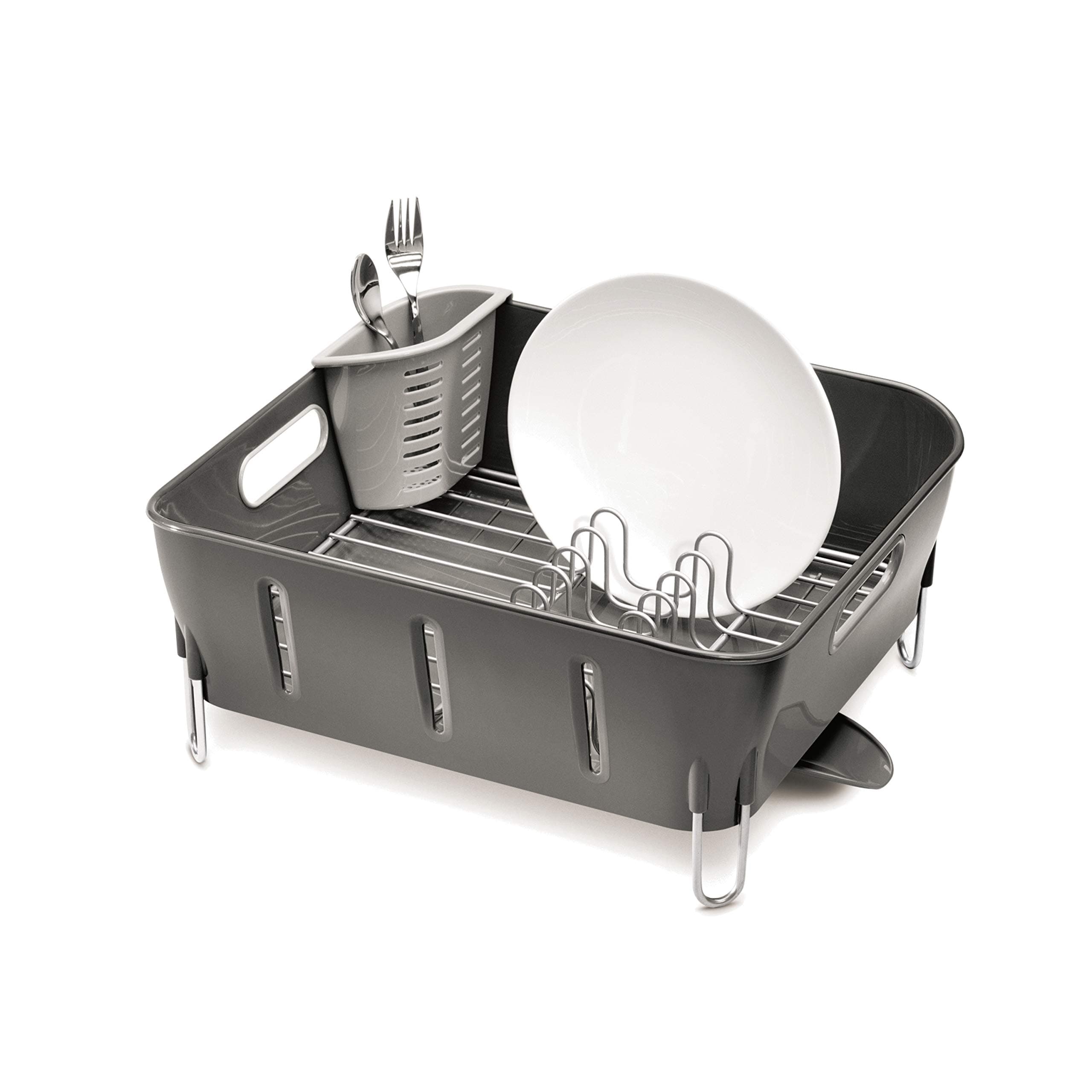 simplehuman Plastic dishrack, Standard Compact, Grey