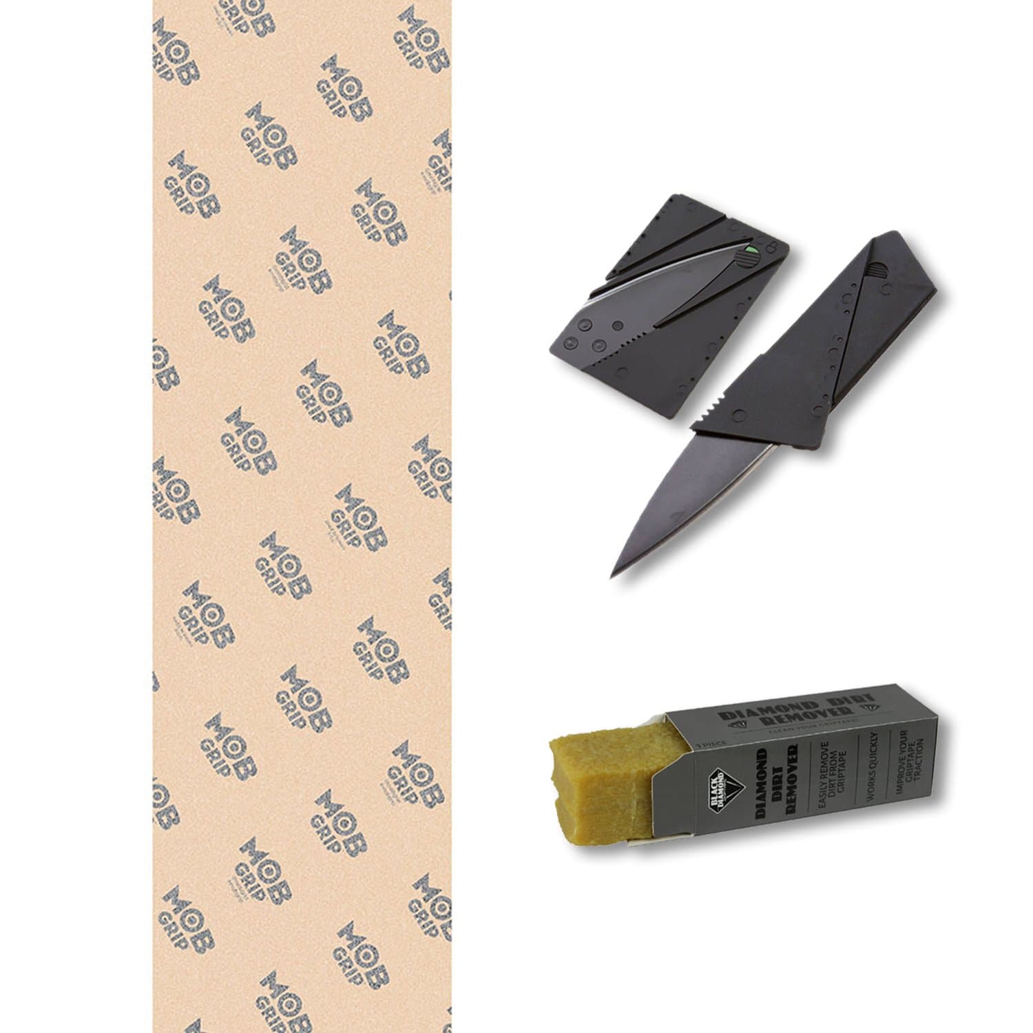 Mob Clear Griptape + Griptape Knife + Grip Cleaner