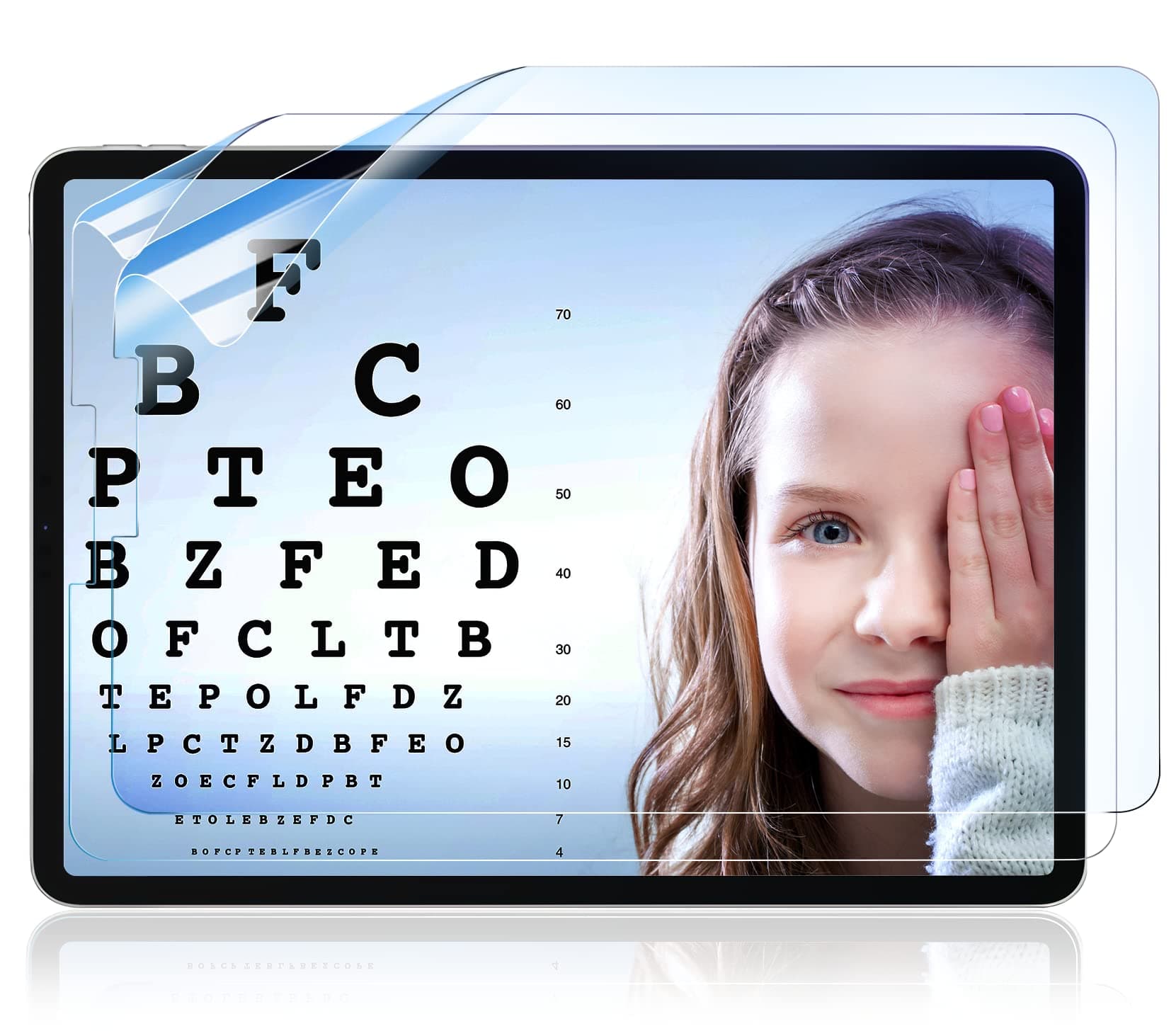 IPROKKO 2Pack Anti Blue Light Screen Protector Compatible with iPad 10.2 Inch 9th/ 8th/ 7th Generation 2021/2020/2019 Release, Eye Protection Anti Blue Light & Glare PET Film by