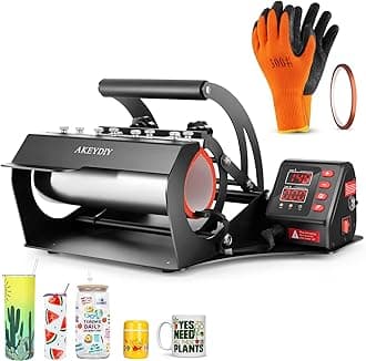 Tumbler Heat Press 10-30 OZ, Cup Mug Press Machine, Sublimation Heat Transfer Straight Skinny Tumbler 30 OZ 20 OZ 16 OZ 15 OZ 11 OZ, DIY Tumbler Press with Heat Tape