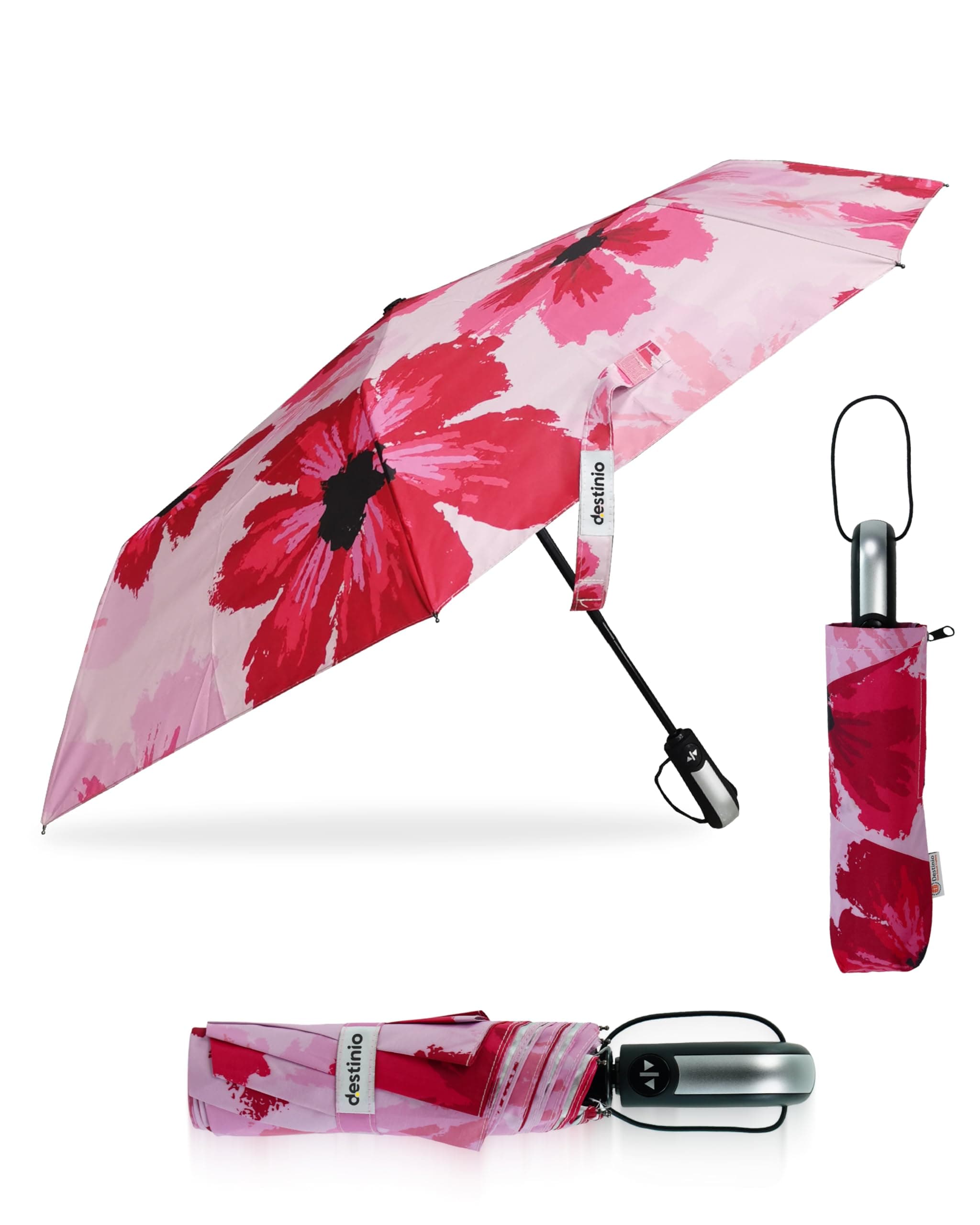 Umbrella for Women -3 Fold, UV Coated, Auto Open Close- Printed Design Umberallas for Ladies, Girls and Men