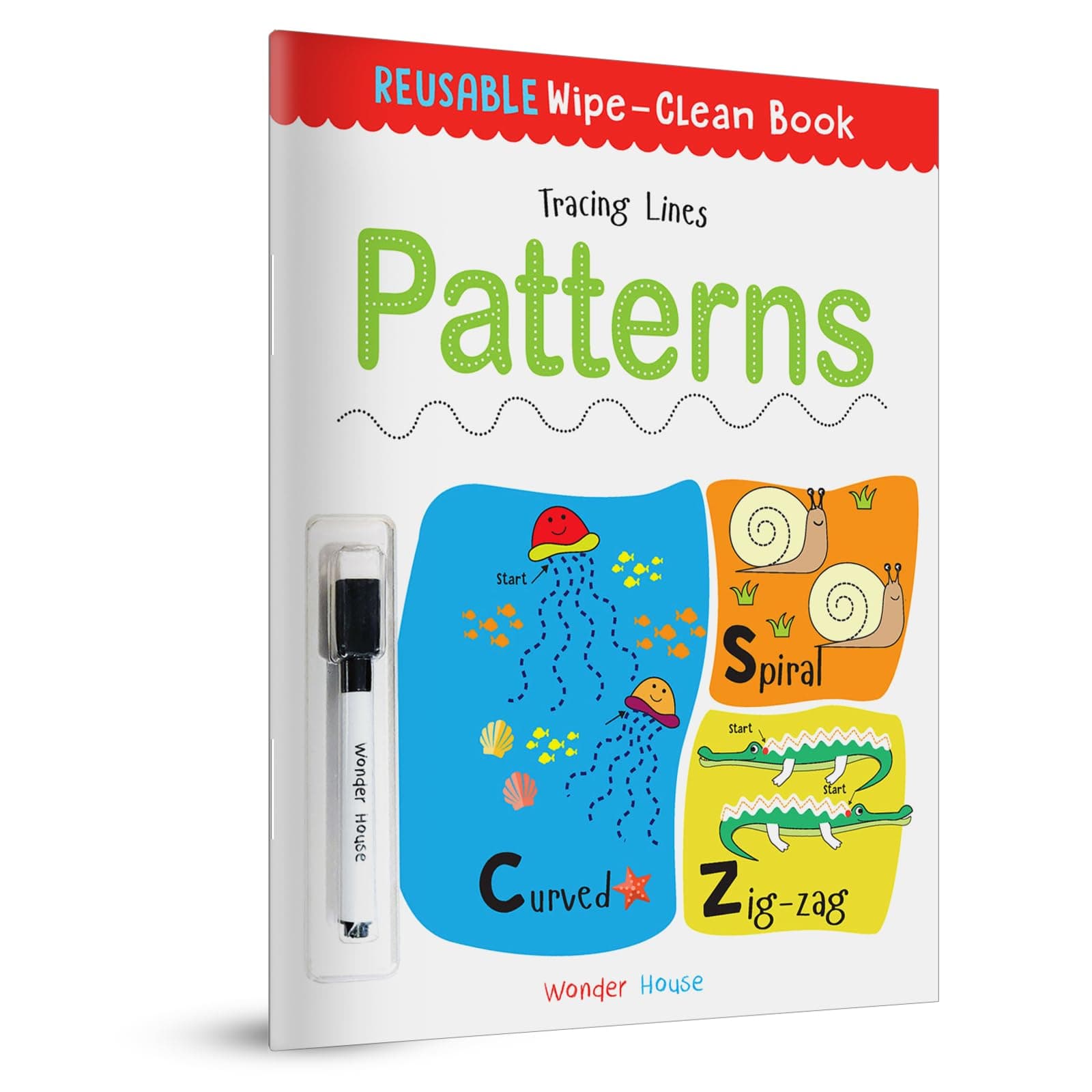 - Reusable Wipe And Clean Book Tracing - Lines Patterns : Trace And Practice Patterns