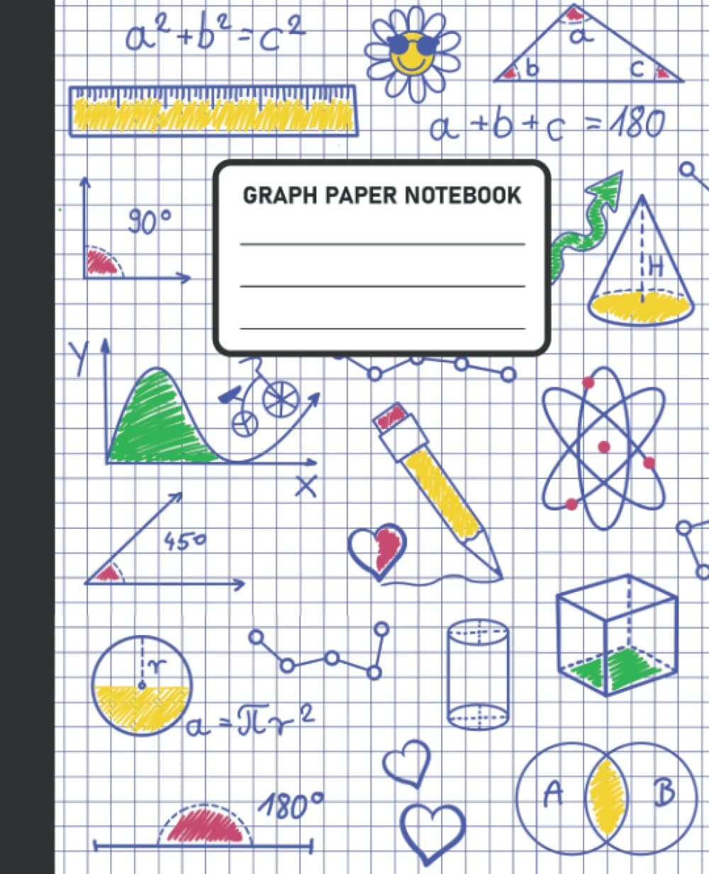 Math Notebook: Graph Paper Notebook For Kids , Fun Learning ( 7.5 x 9.25 ) Paperback – January 19, 2020